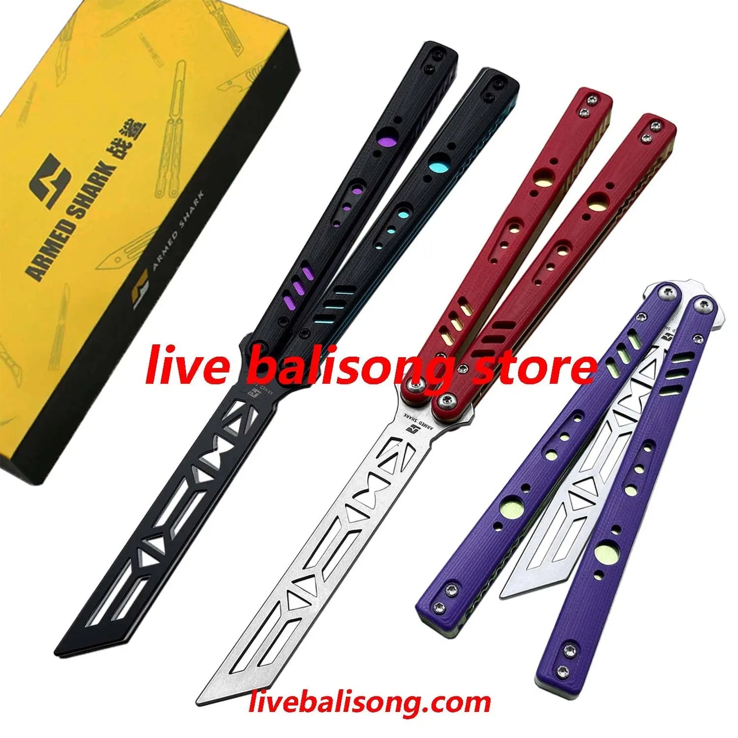 ARMED SHARK Aluminum Channel Replicant (REP) Balisong Trainer Clone livebalisong