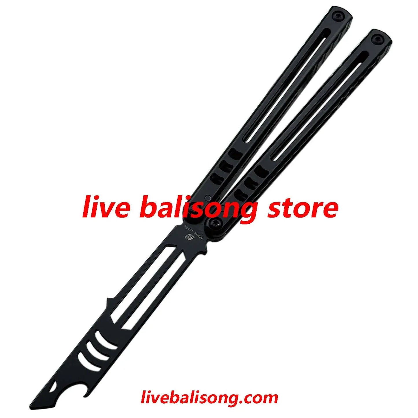 ARMED SHARK Madko Balisong Trainer Clone Titanium Handle livebalisong