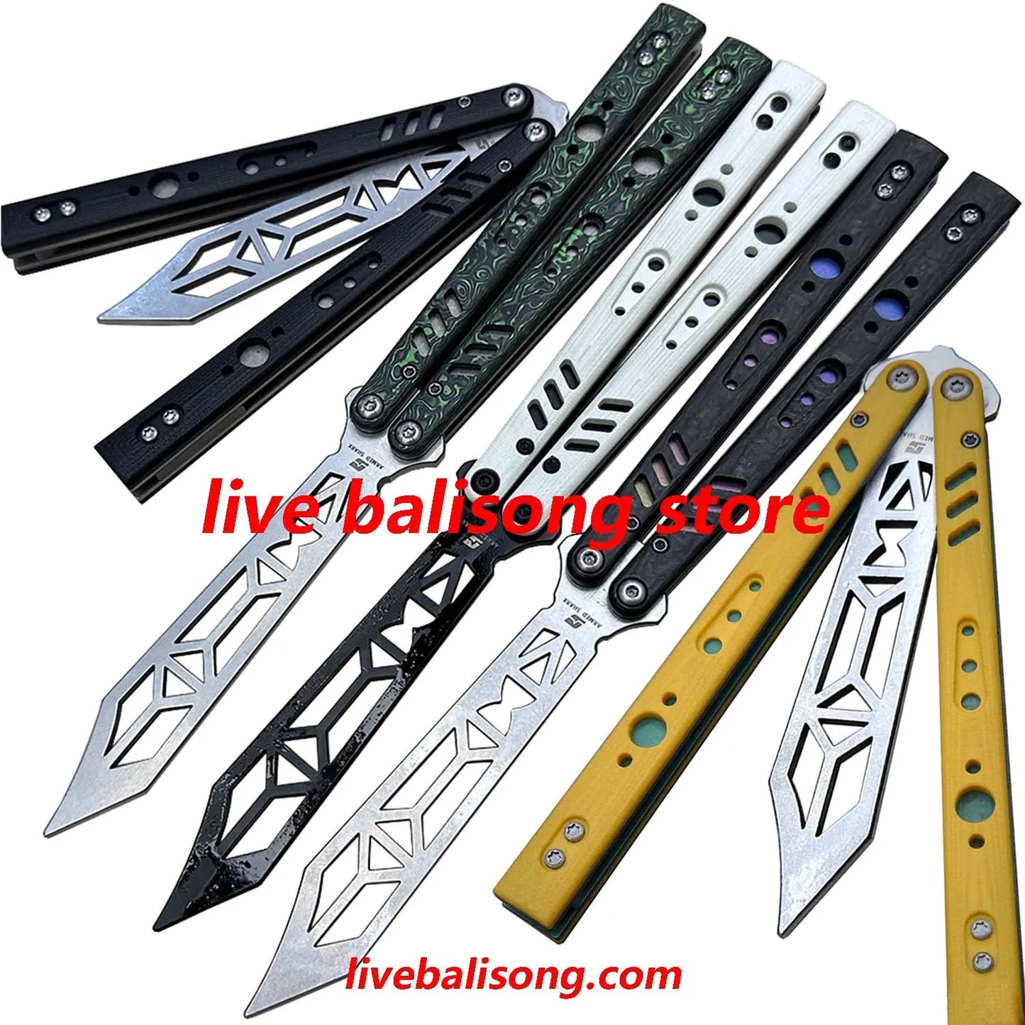 ARMED SHARK Replicant (REP) Balisong Trainer Clone Titanium+G10 Handle livebalisong
