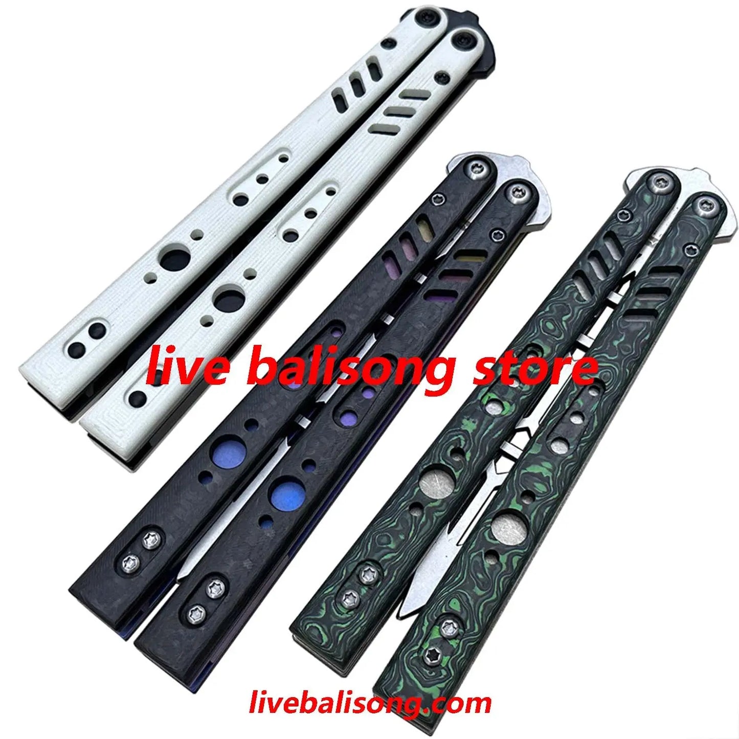 ARMED SHARK Replicant (REP) Balisong Trainer Clone Titanium+G10 Handle livebalisong