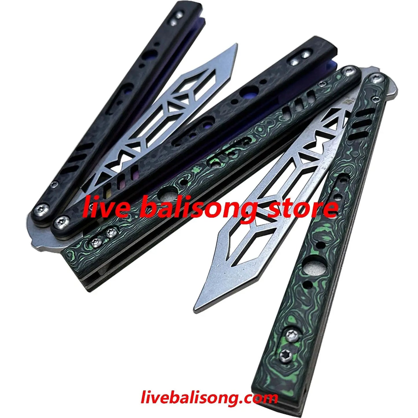 ARMED SHARK Replicant (REP) Balisong Trainer Clone Titanium+G10 Handle livebalisong