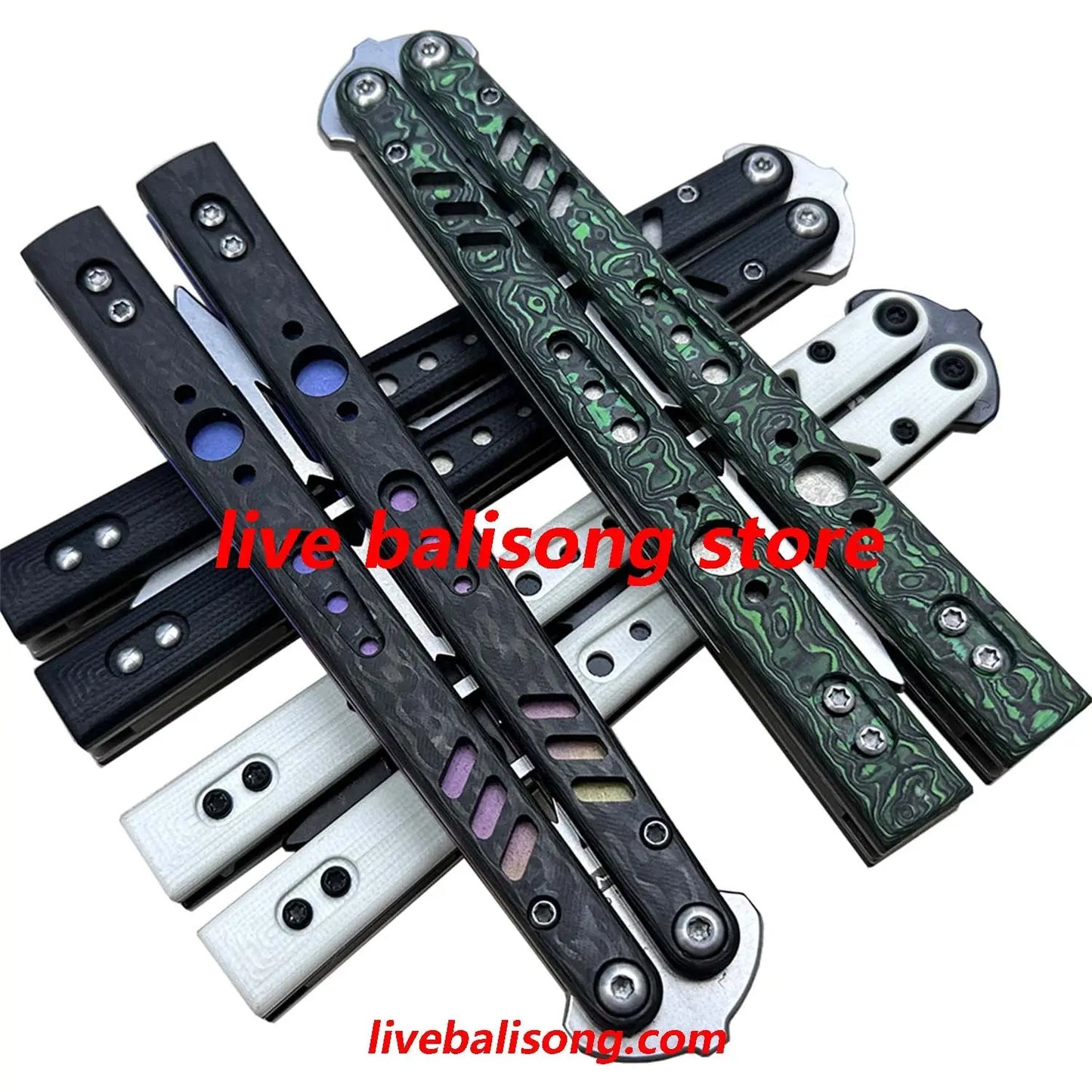 ARMED SHARK Replicant (REP) Balisong Trainer Clone Titanium+G10 Handle livebalisong