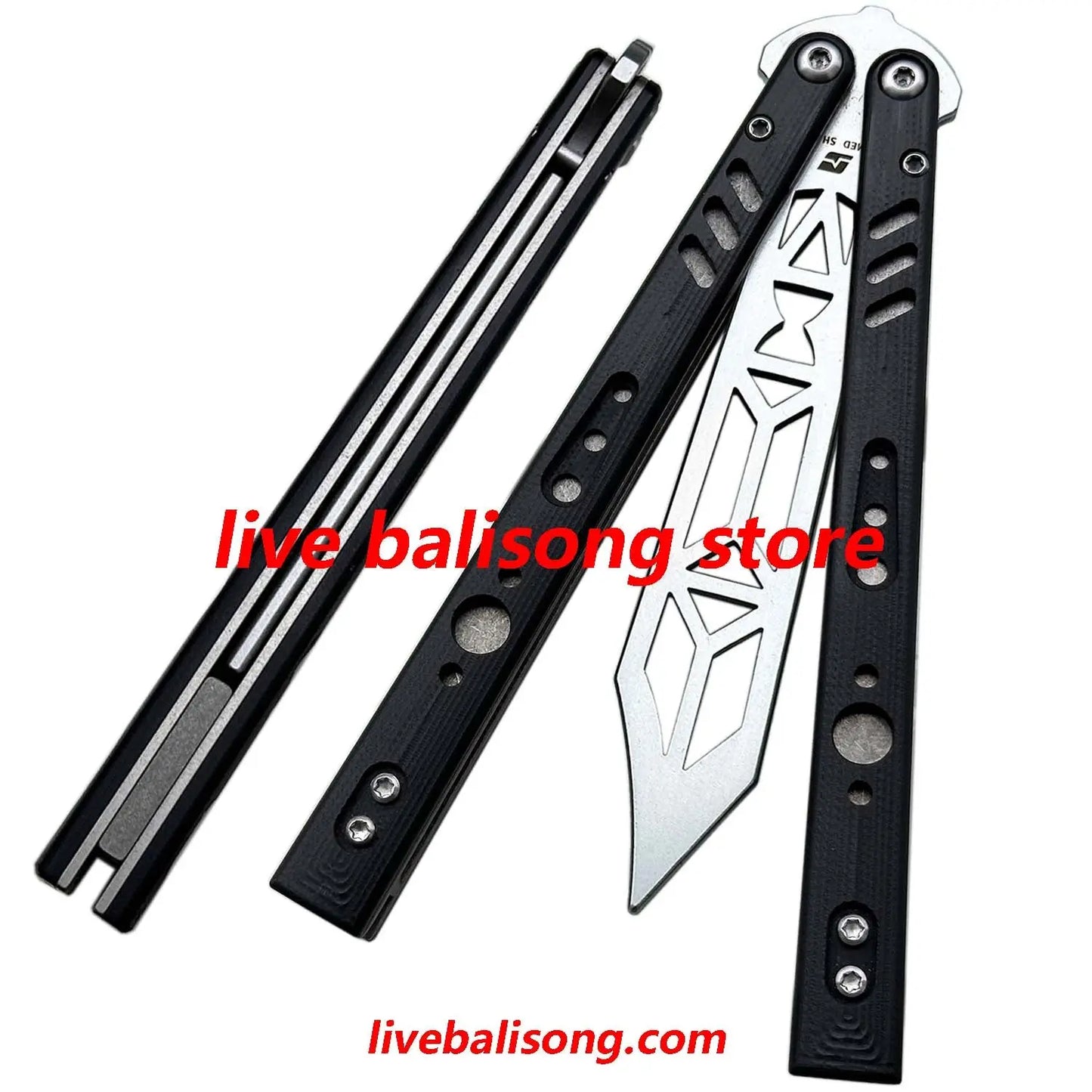 ARMED SHARK Replicant (REP) Balisong Trainer Clone Titanium+G10 Handle livebalisong