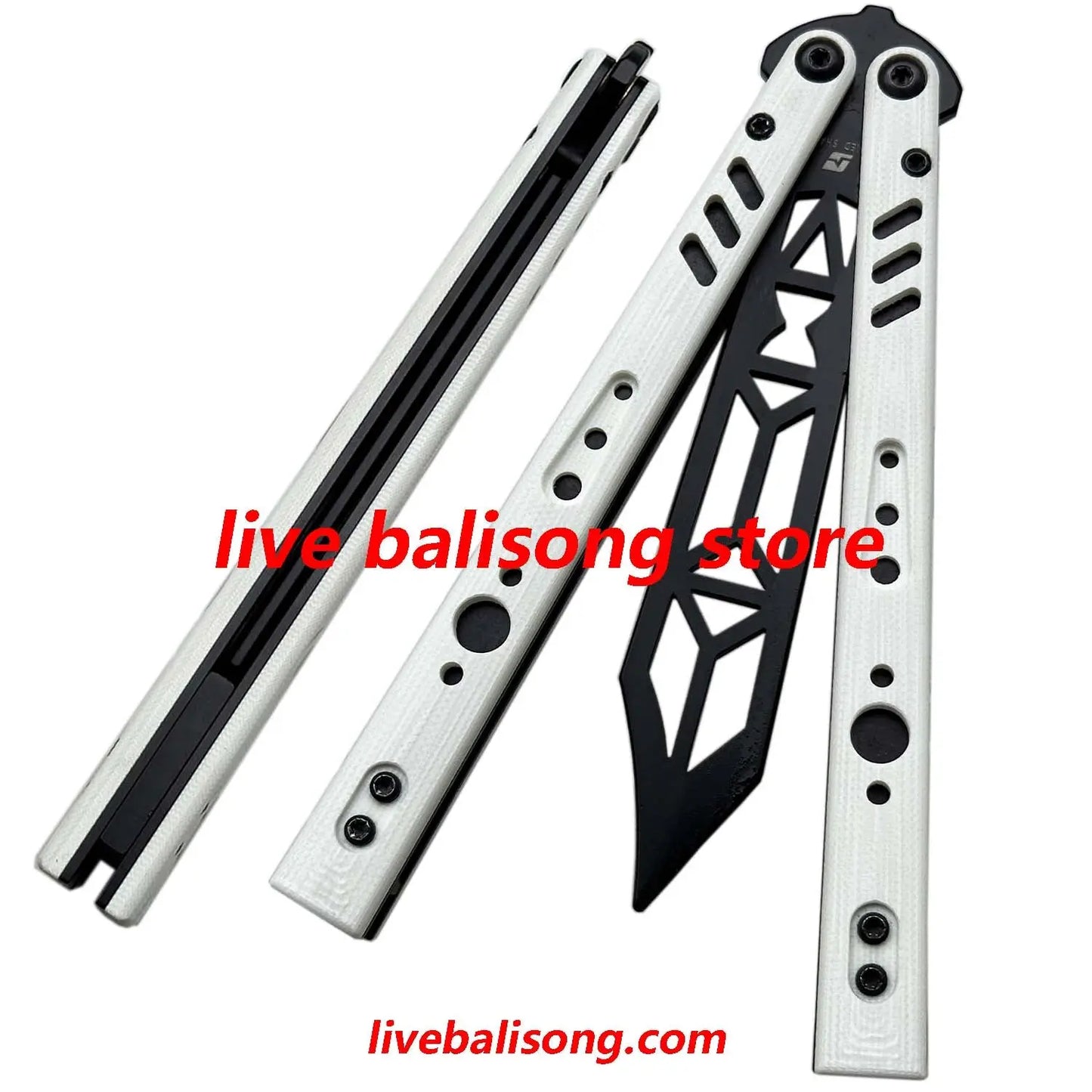 ARMED SHARK Replicant (REP) Balisong Trainer Clone Titanium+G10 Handle livebalisong