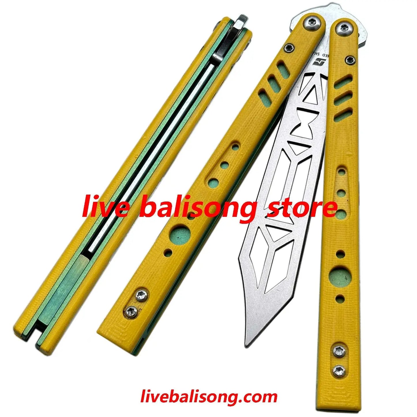 ARMED SHARK Replicant (REP) Balisong Trainer Clone Titanium+G10 Handle livebalisong