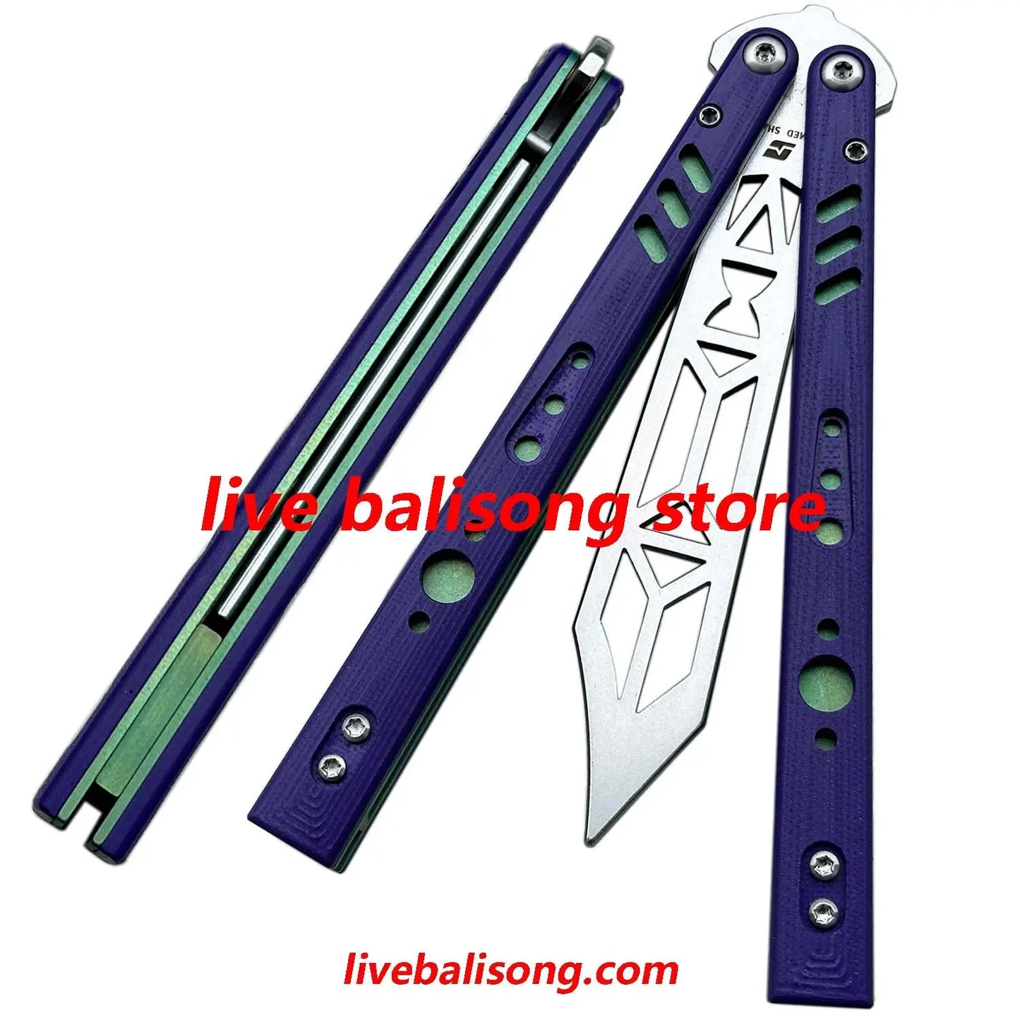 ARMED SHARK Replicant (REP) Balisong Trainer Clone Titanium+G10 Handle livebalisong
