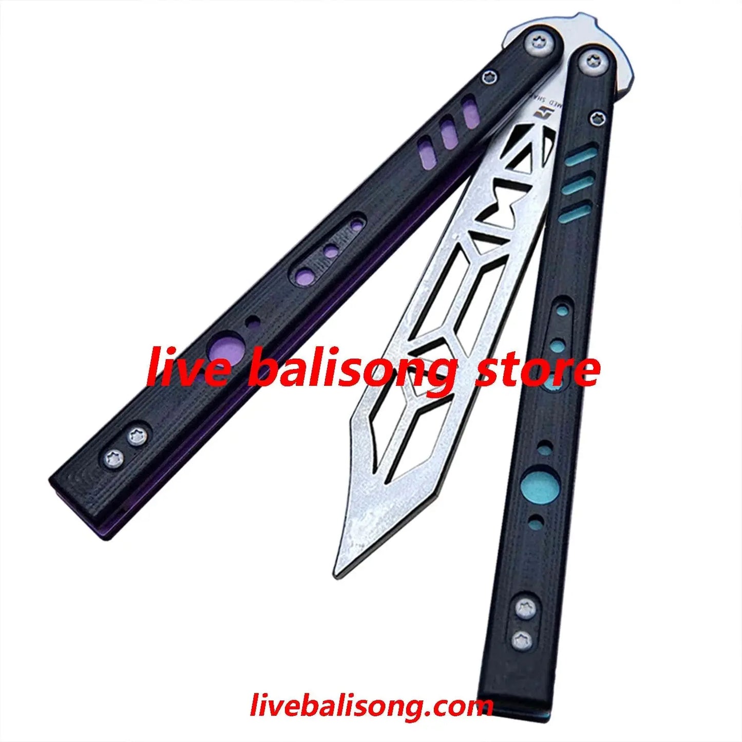 ARMED SHARK Replicant (REP) Balisong Trainer Clone Titanium+G10 Handle livebalisong