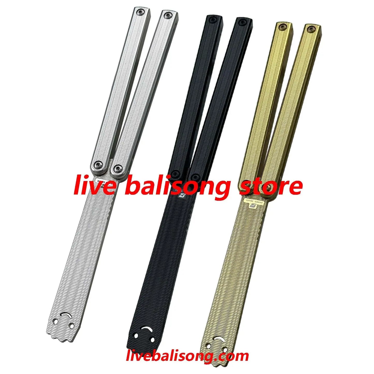 ARMED SHARK Squiddy-AL Balisong Trainer Clone 7075 Aluminum Handle livebalisong