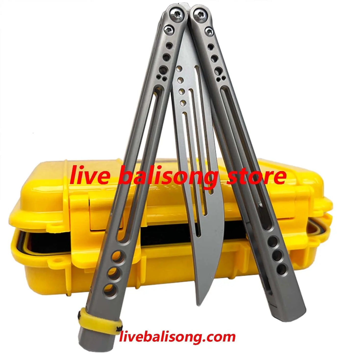 ARMED SHARK Svix Gale V4 Balisong Trainer Clone Titanium Handle livebalisong