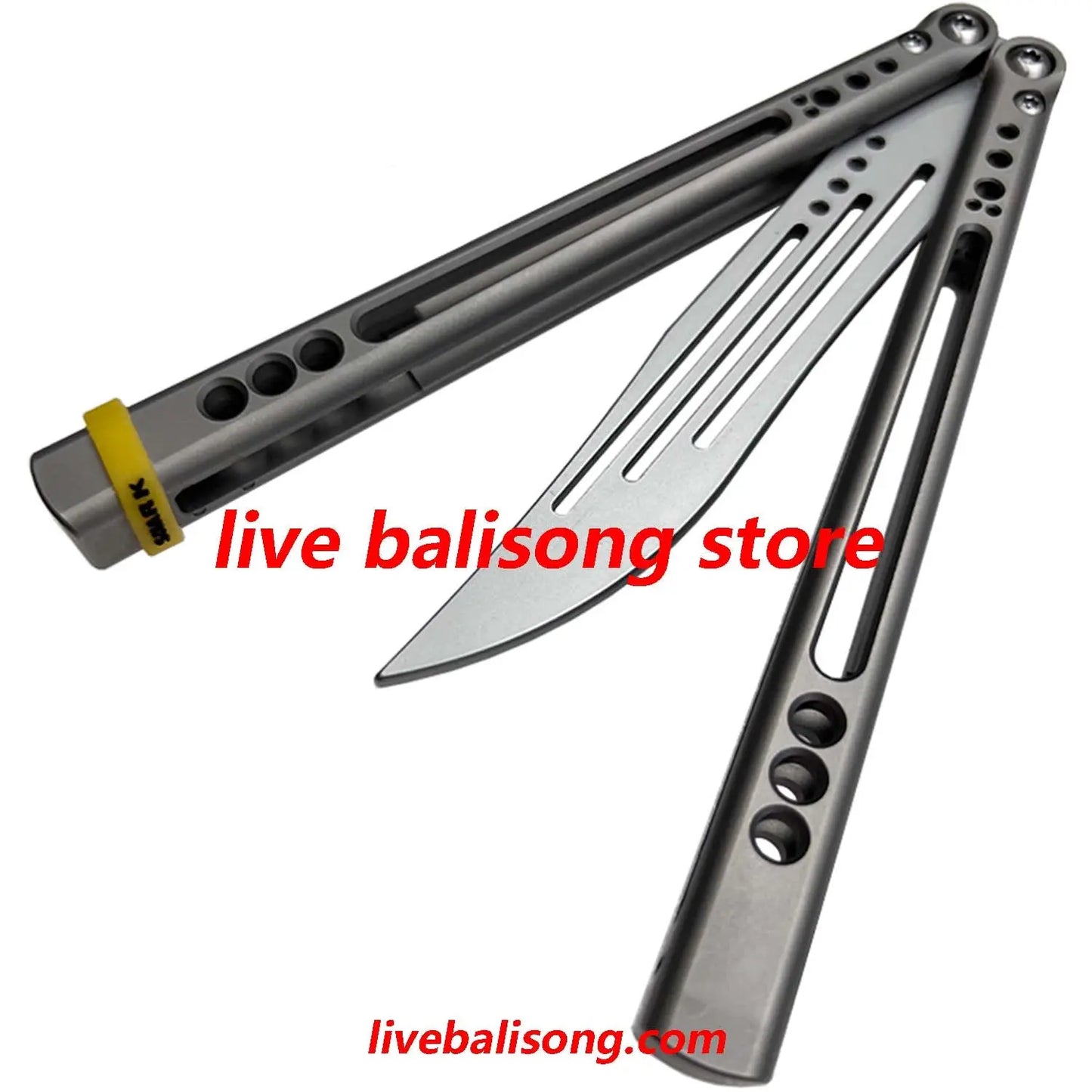 ARMED SHARK Svix Gale V4 Balisong Trainer Clone Titanium Handle livebalisong
