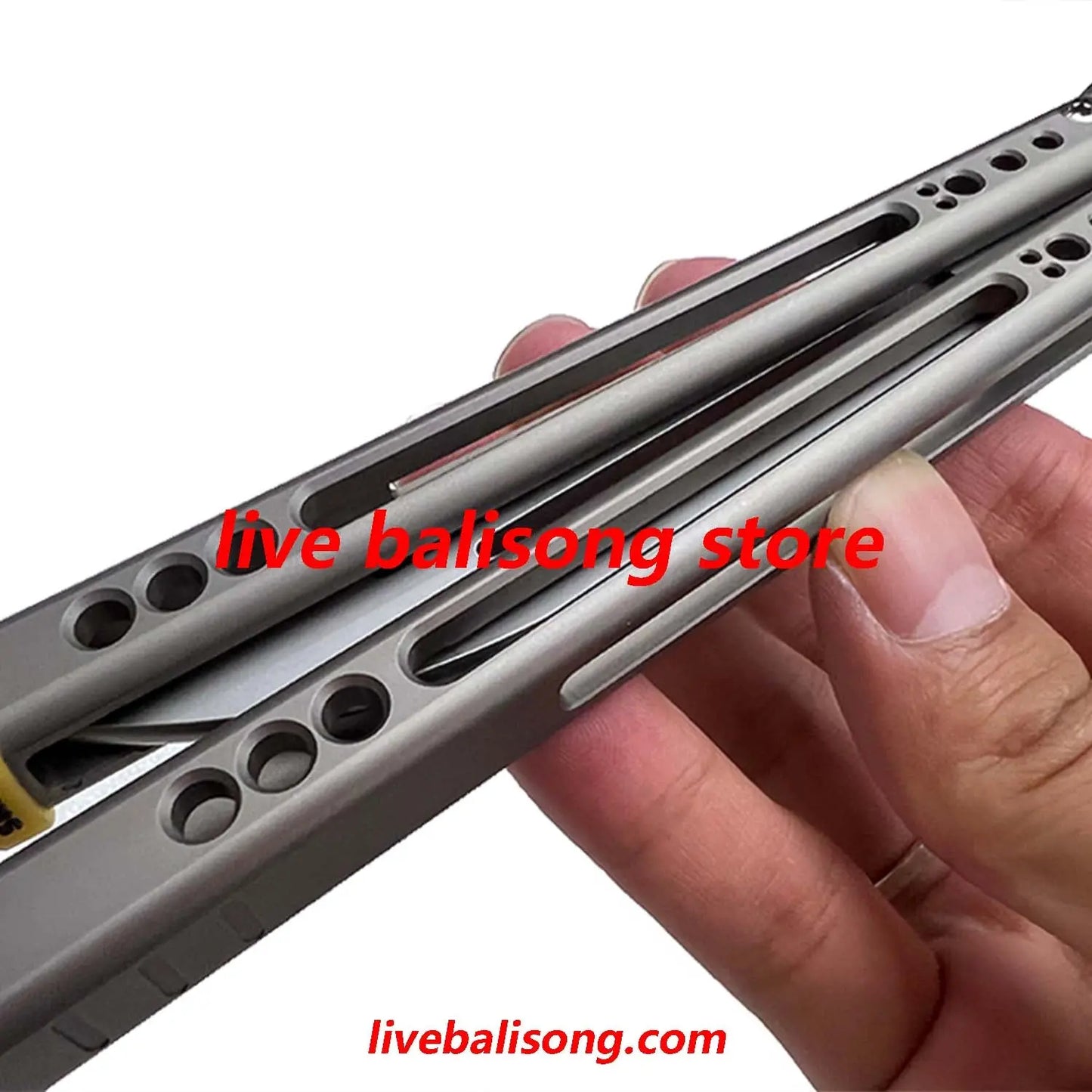 ARMED SHARK Svix Gale V4 Balisong Trainer Clone Titanium Handle livebalisong