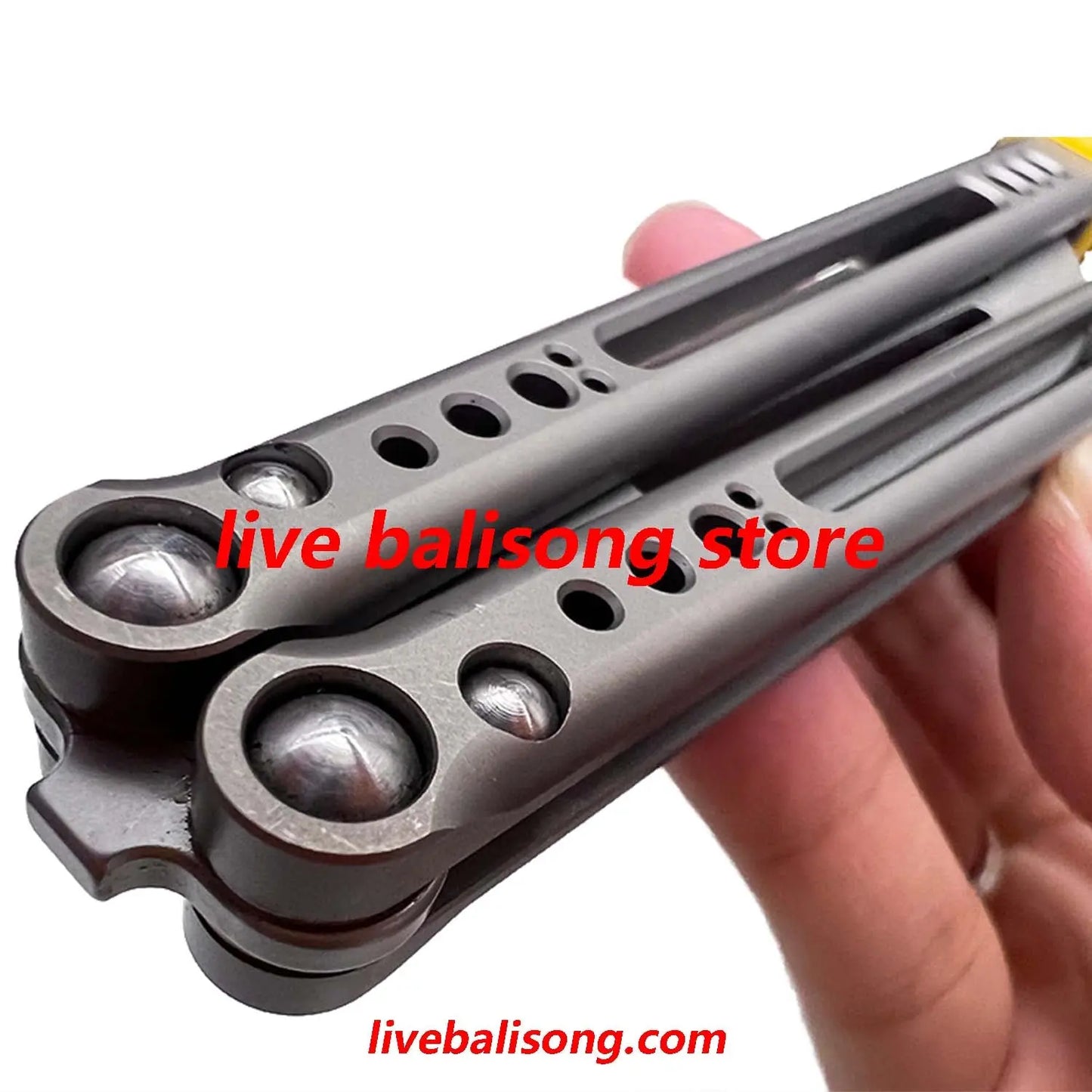 ARMED SHARK Svix Gale V4 Balisong Trainer Clone Titanium Handle livebalisong