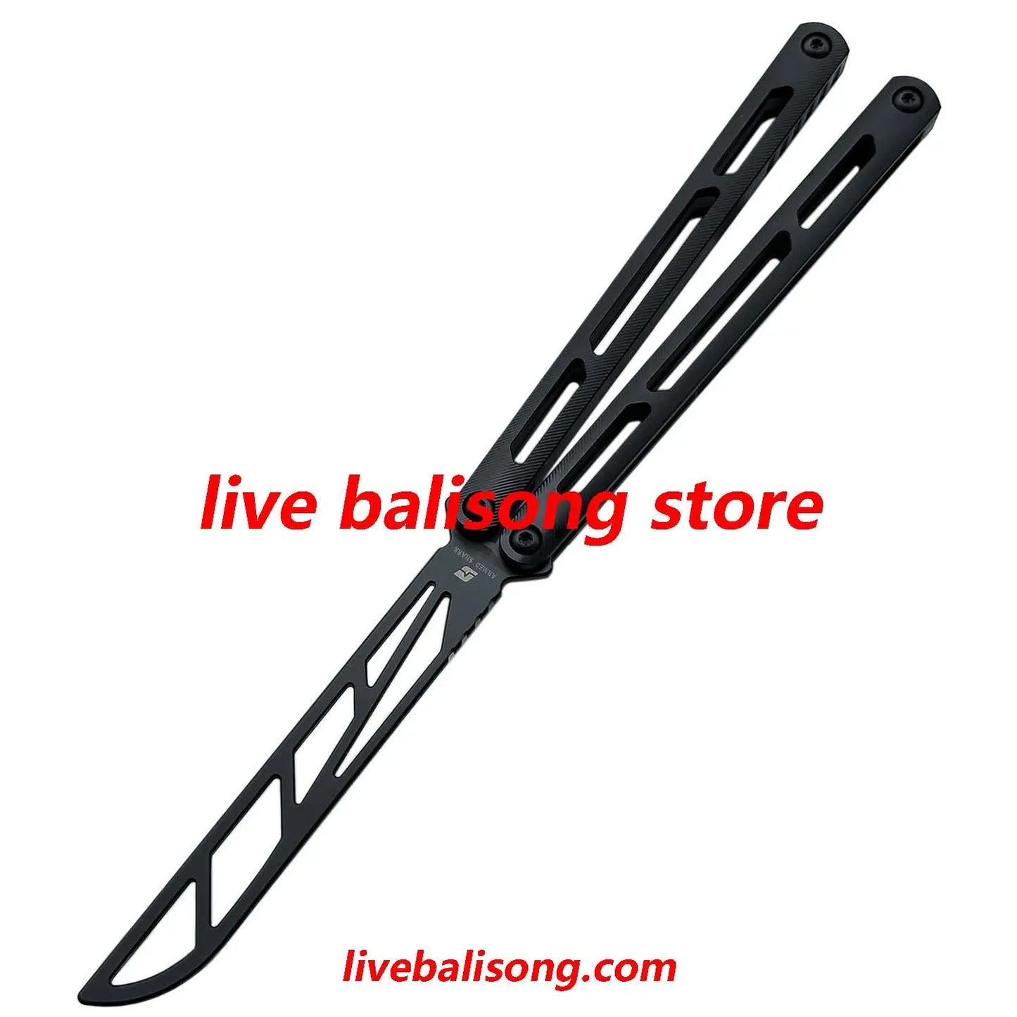 ARMED SHARK Tsunami Balisong Trainer Clone Titanium Chanwich Handle livebalisong