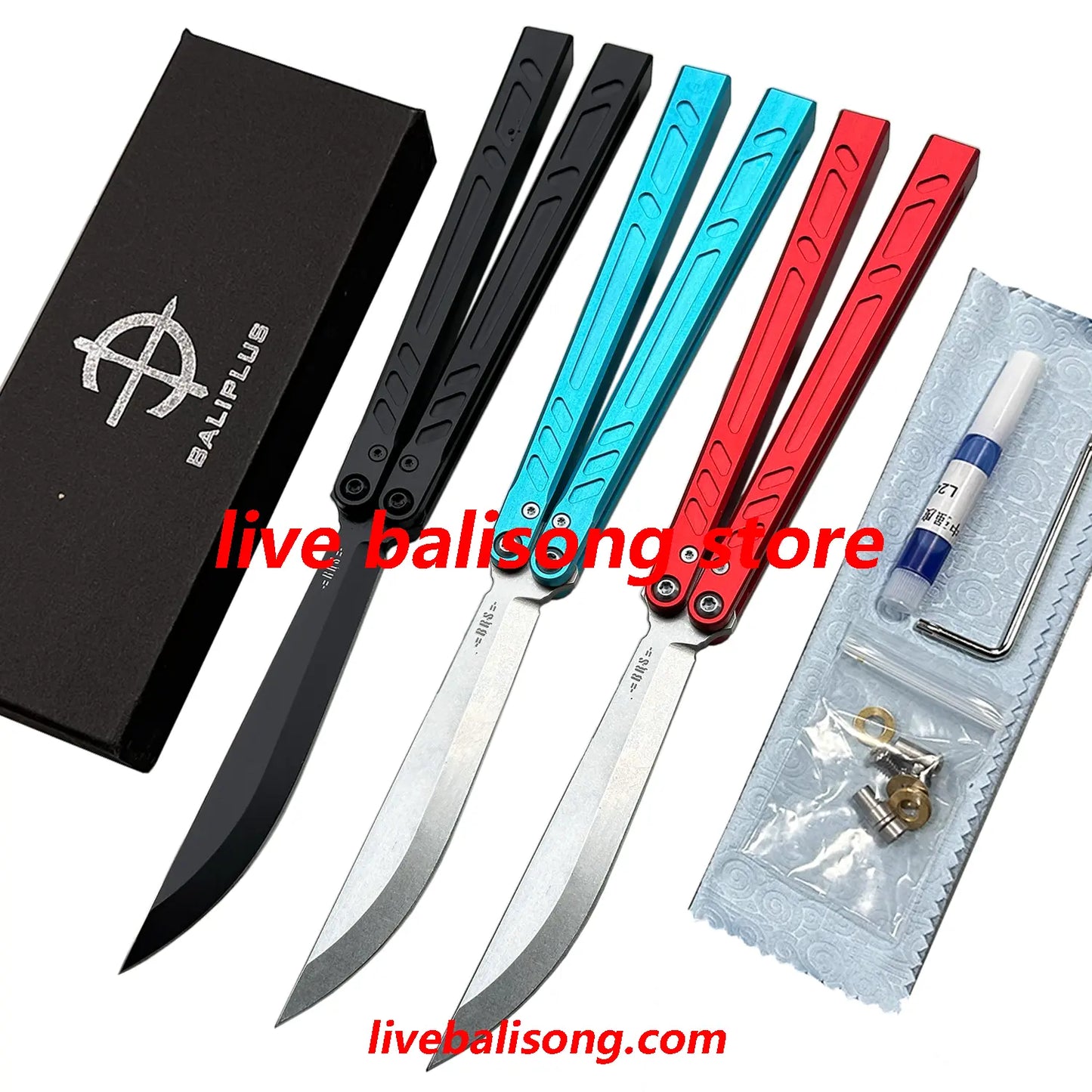 Baliplus Barebones Balisong Live Clone 7075 Aluminum Channel Handle livebalisong