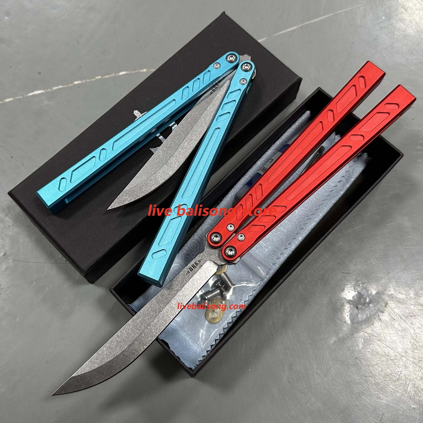 Baliplus Barebones Balisong Live Clone 7075 Aluminum Channel Handle livebalisong