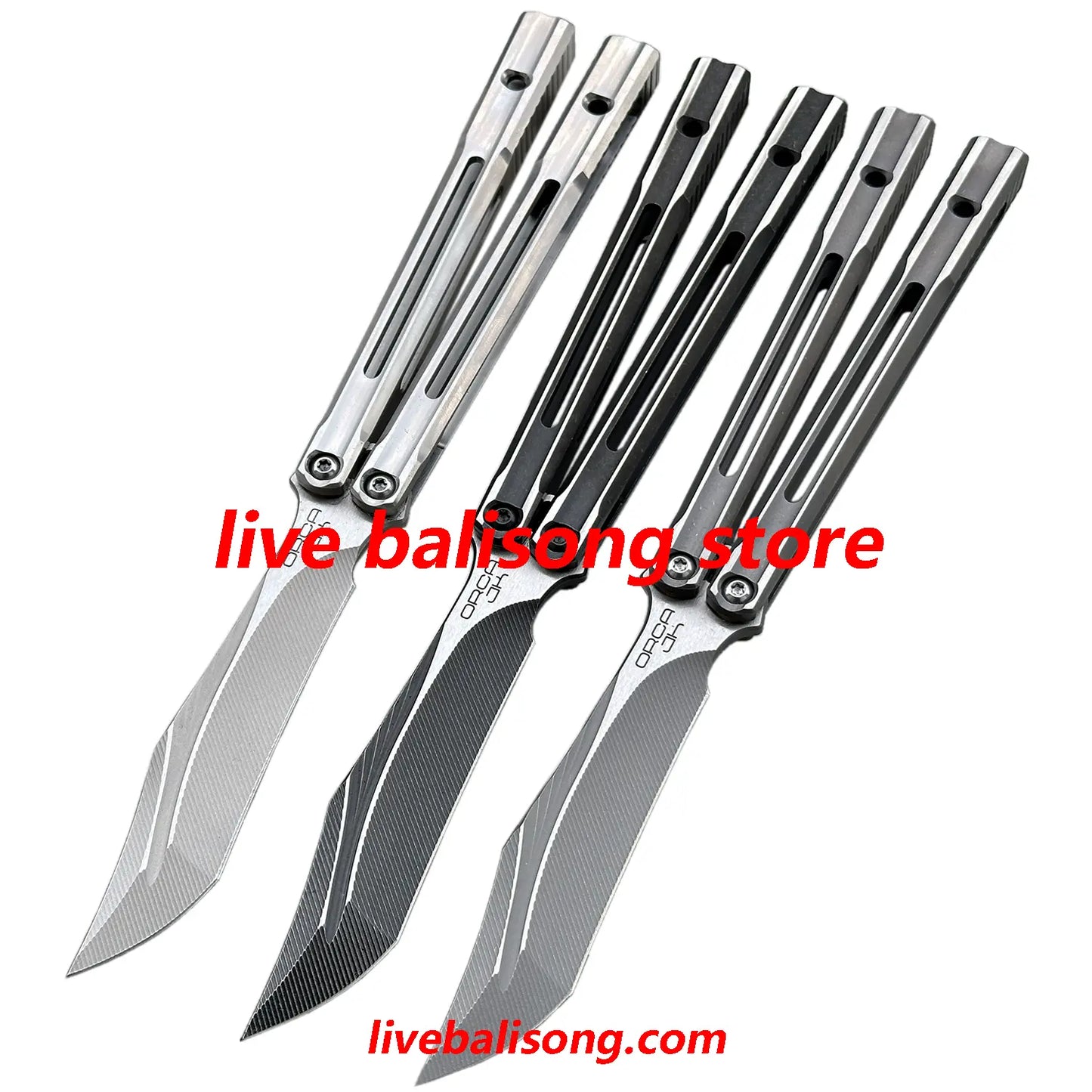 Baliplus Orca V2 Balisong Clone Titanium Handle Bushings System livebalisong