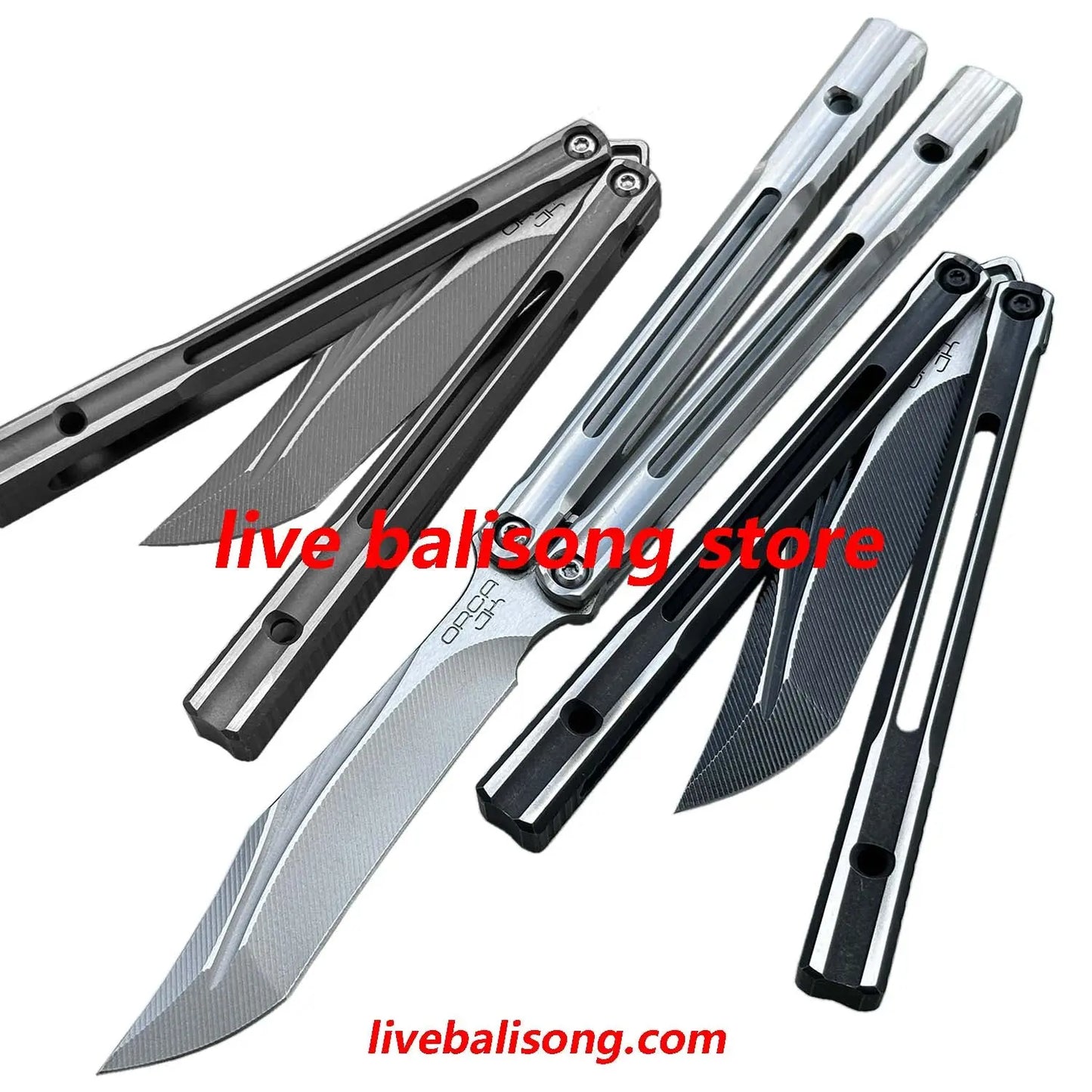 Baliplus Orca V2 Balisong Clone Titanium Handle Bushings System livebalisong