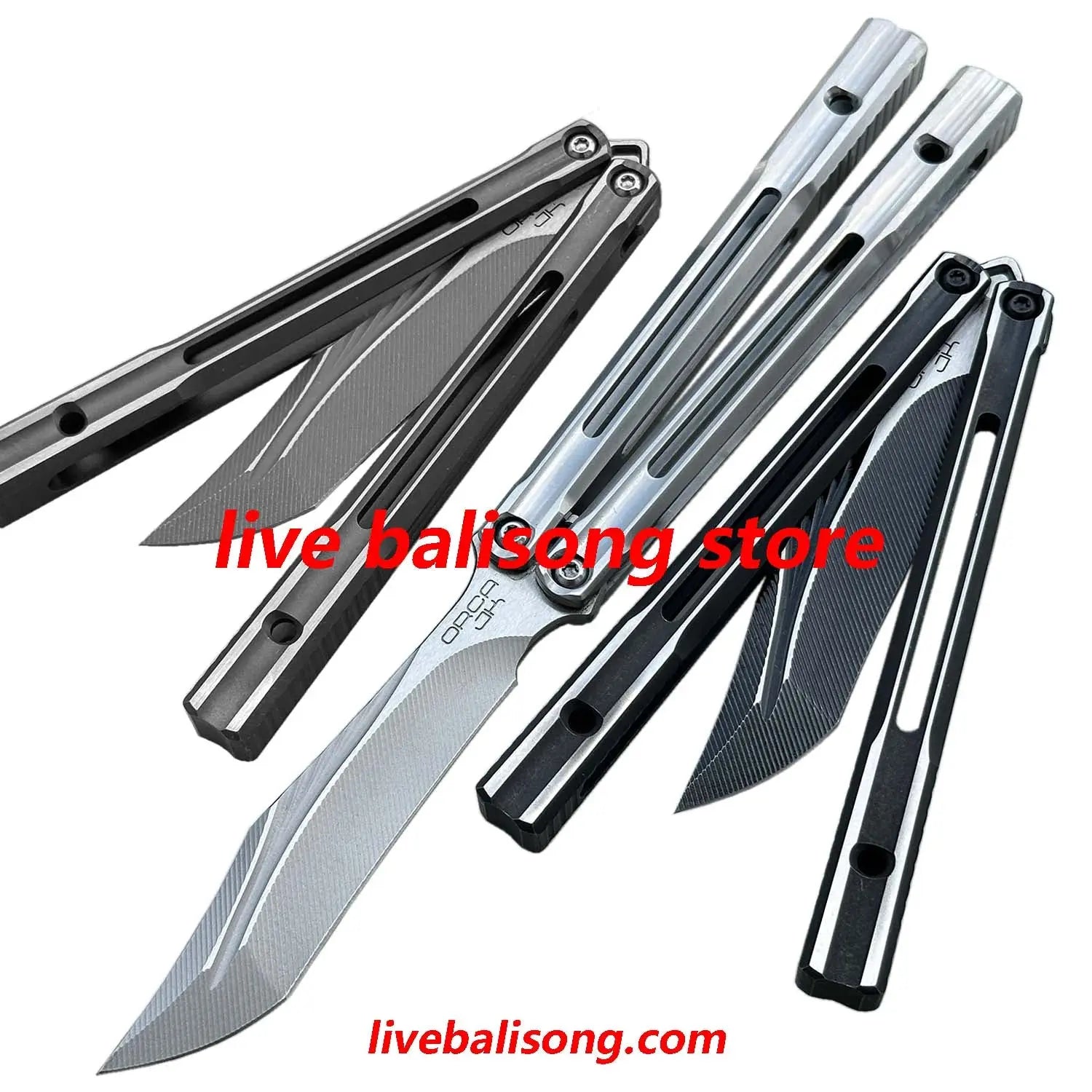 Baliplus Orca V2 Balisong Clone Titanium Handle Bushings System livebalisong