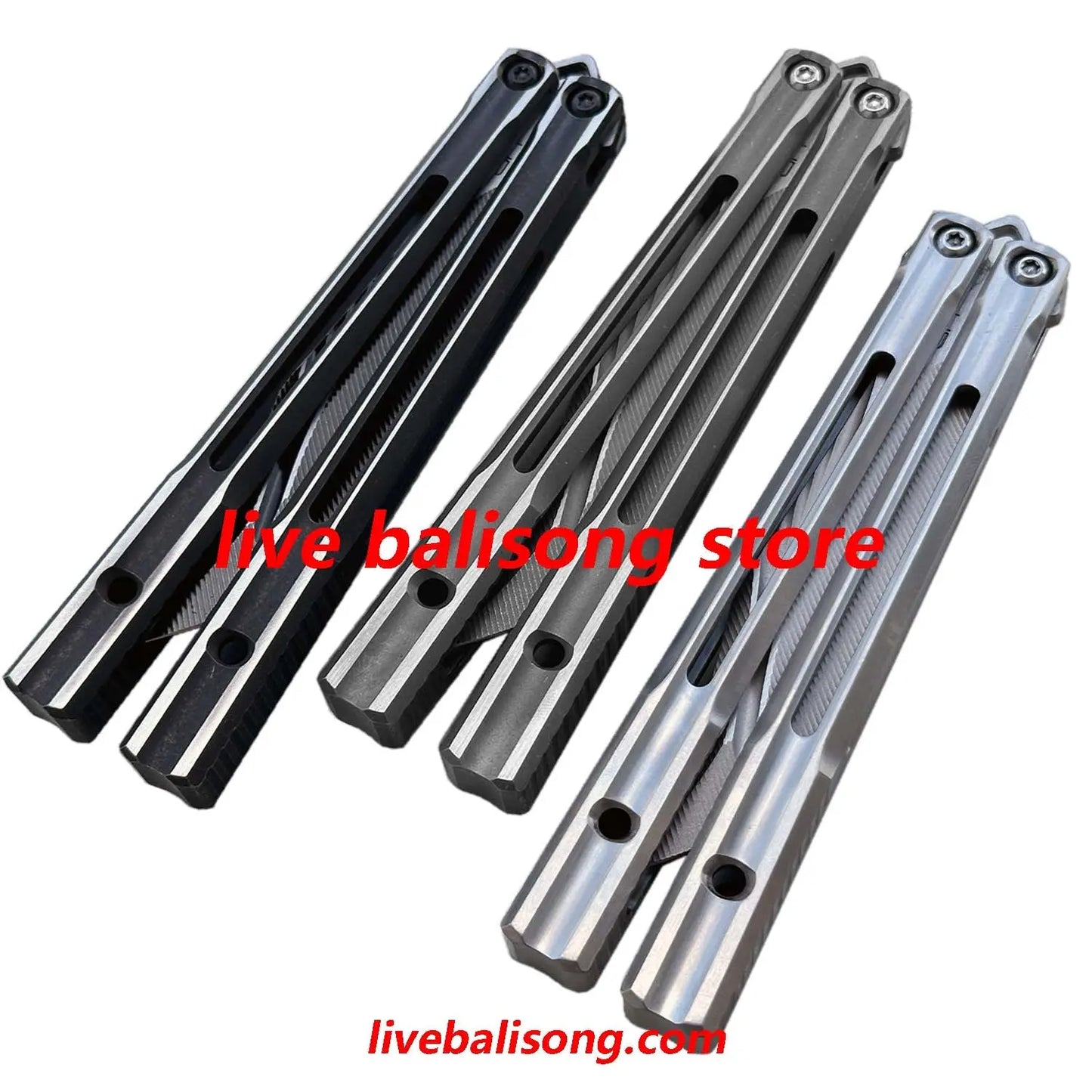 Baliplus Orca V2 Balisong Clone Titanium Handle Bushings System livebalisong
