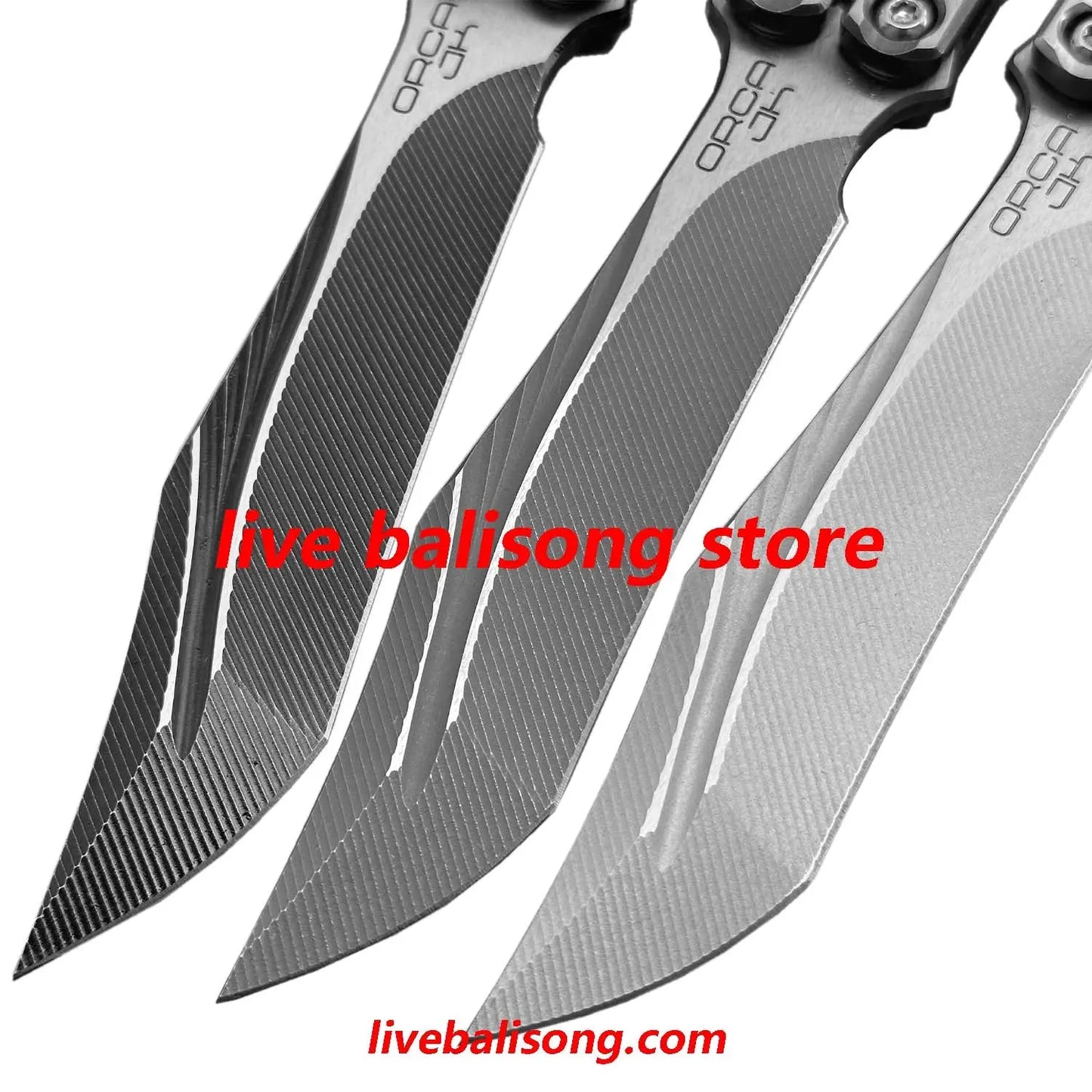 Baliplus Orca V2 Balisong Clone Titanium Handle Bushings System livebalisong
