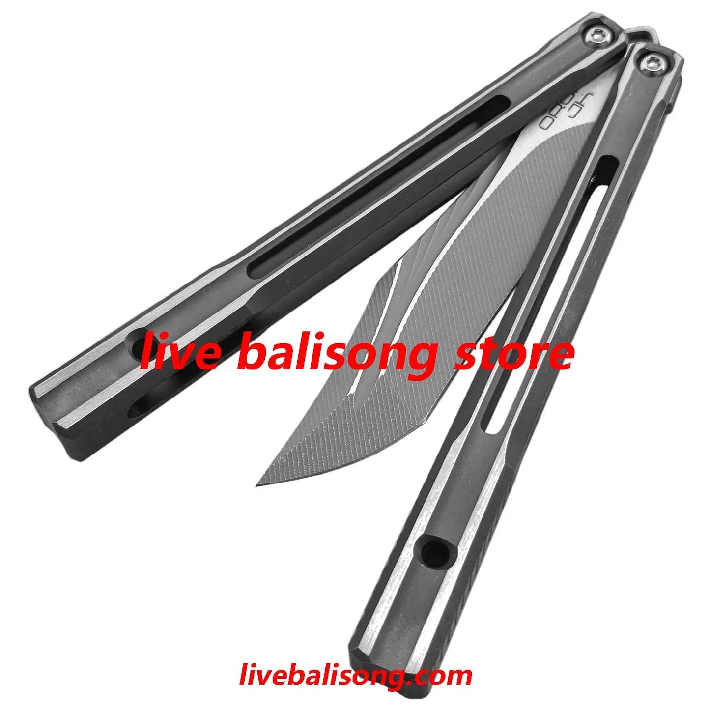 Baliplus Orca V2 Balisong Clone Titanium Handle Bushings System livebalisong