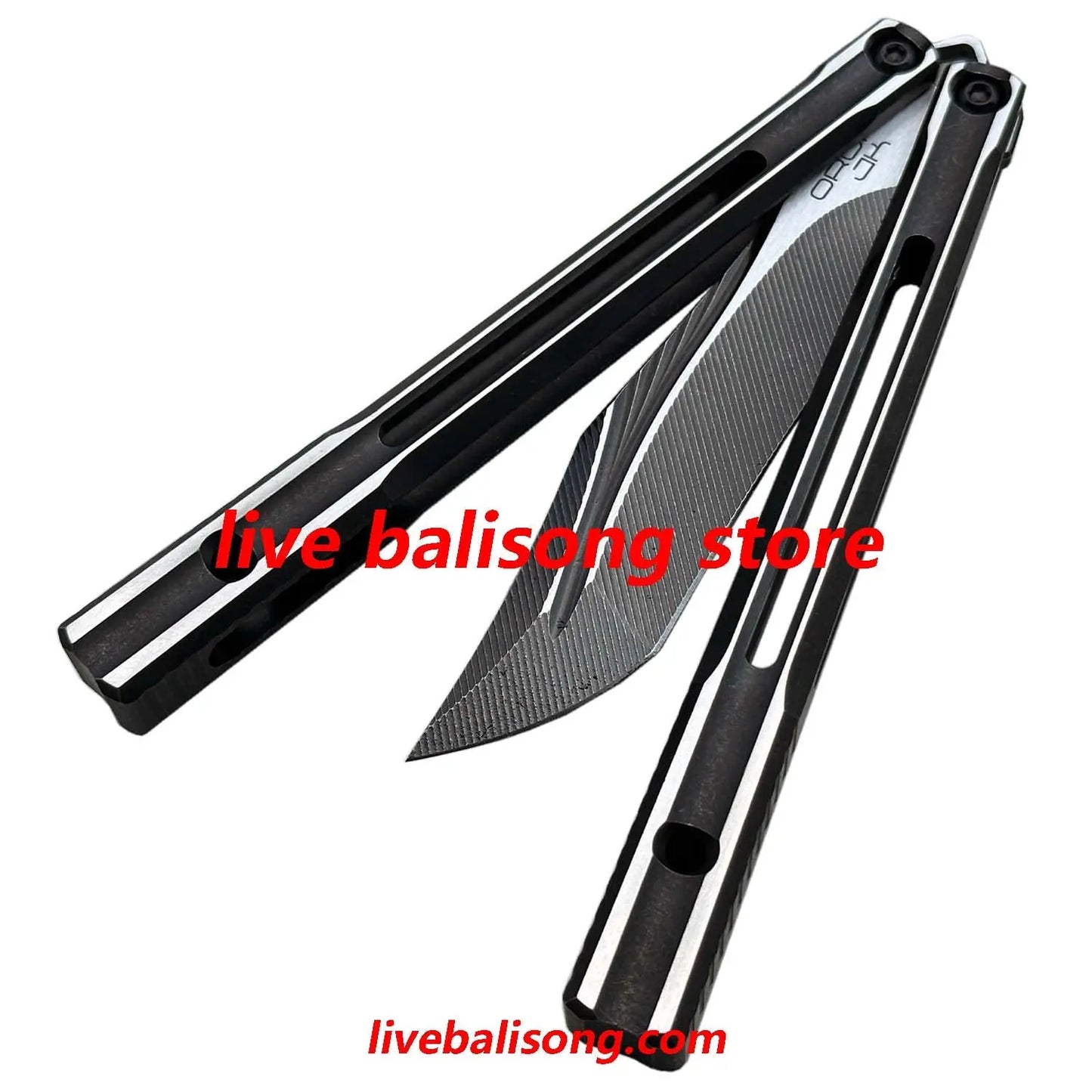 Baliplus Orca V2 Balisong Clone Titanium Handle Bushings System livebalisong