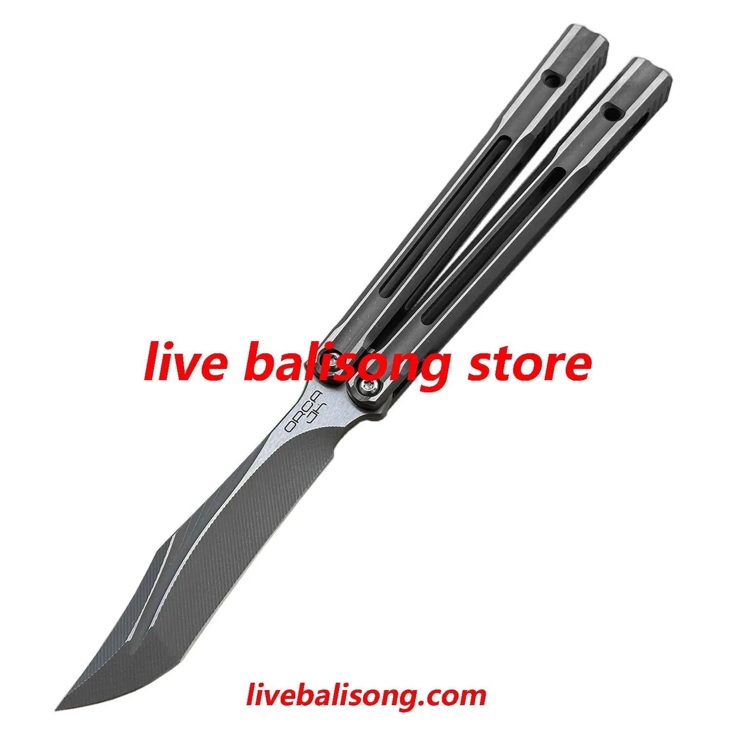 Baliplus Orca V2 Balisong Clone Titanium Handle Bushings System livebalisong