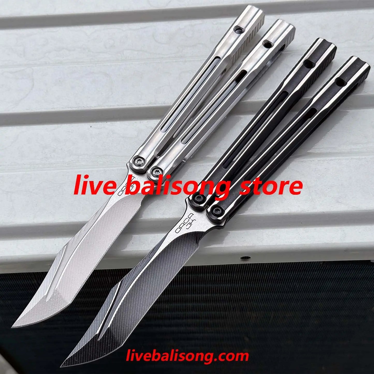 Baliplus Orca V2 Balisong Clone Titanium Handle Bushings System livebalisong