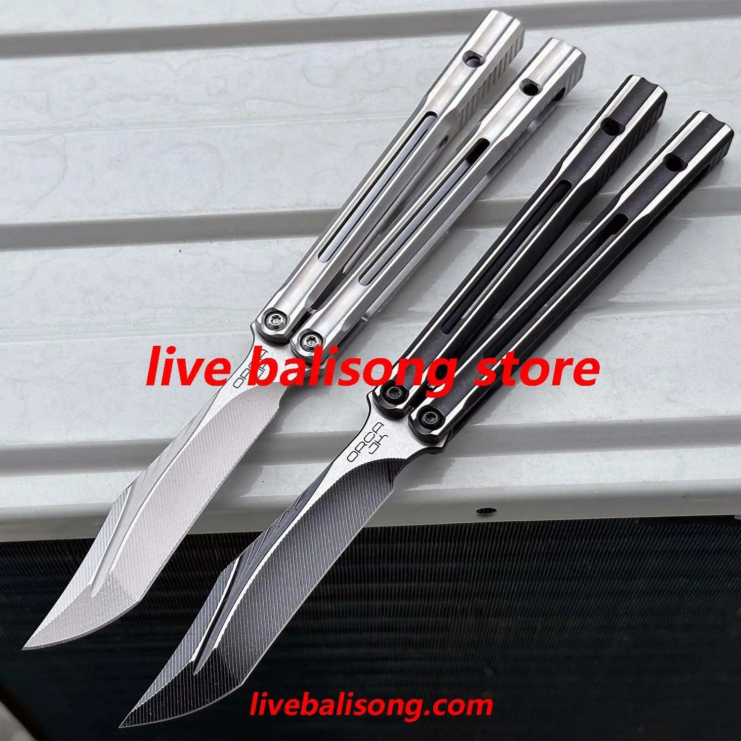Baliplus Orca V2 Balisong Clone Titanium Handle Bushings System livebalisong