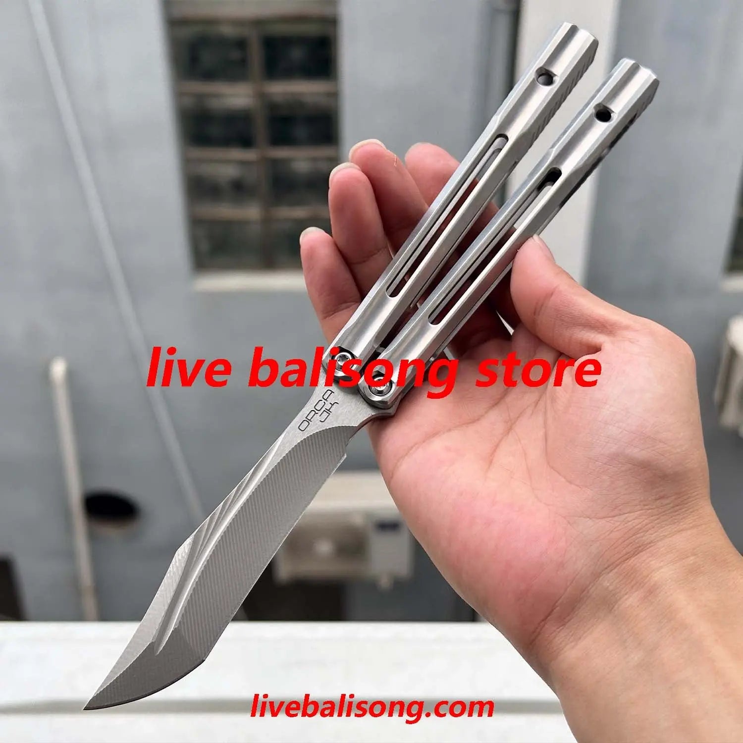 Baliplus Orca V2 Balisong Clone Titanium Handle Bushings System livebalisong