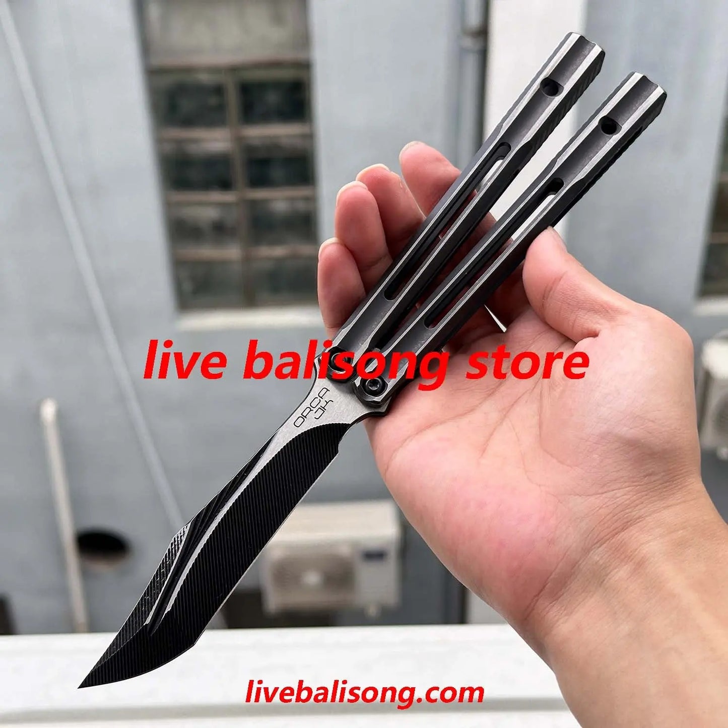 Baliplus Orca V2 Balisong Clone Titanium Handle Bushings System livebalisong