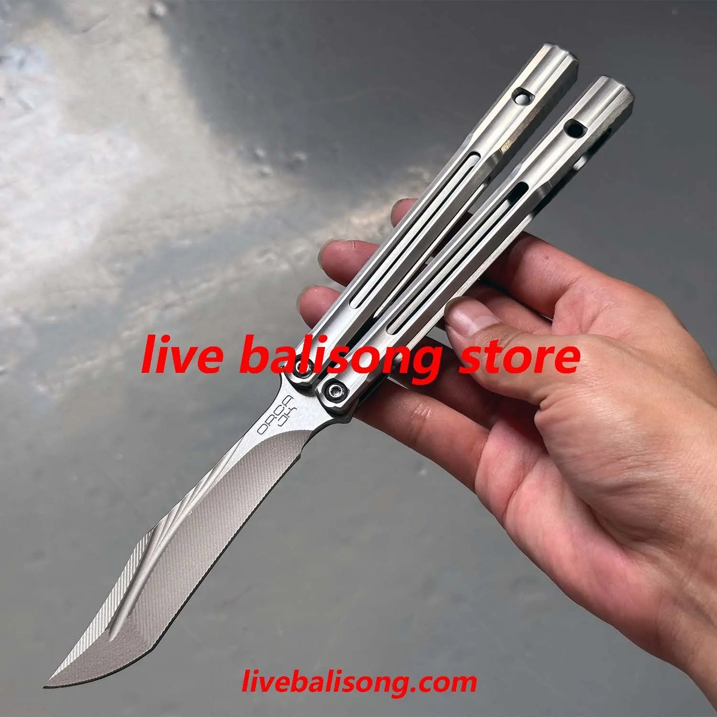 Baliplus Orca V2 Balisong Clone Titanium Handle Bushings System livebalisong