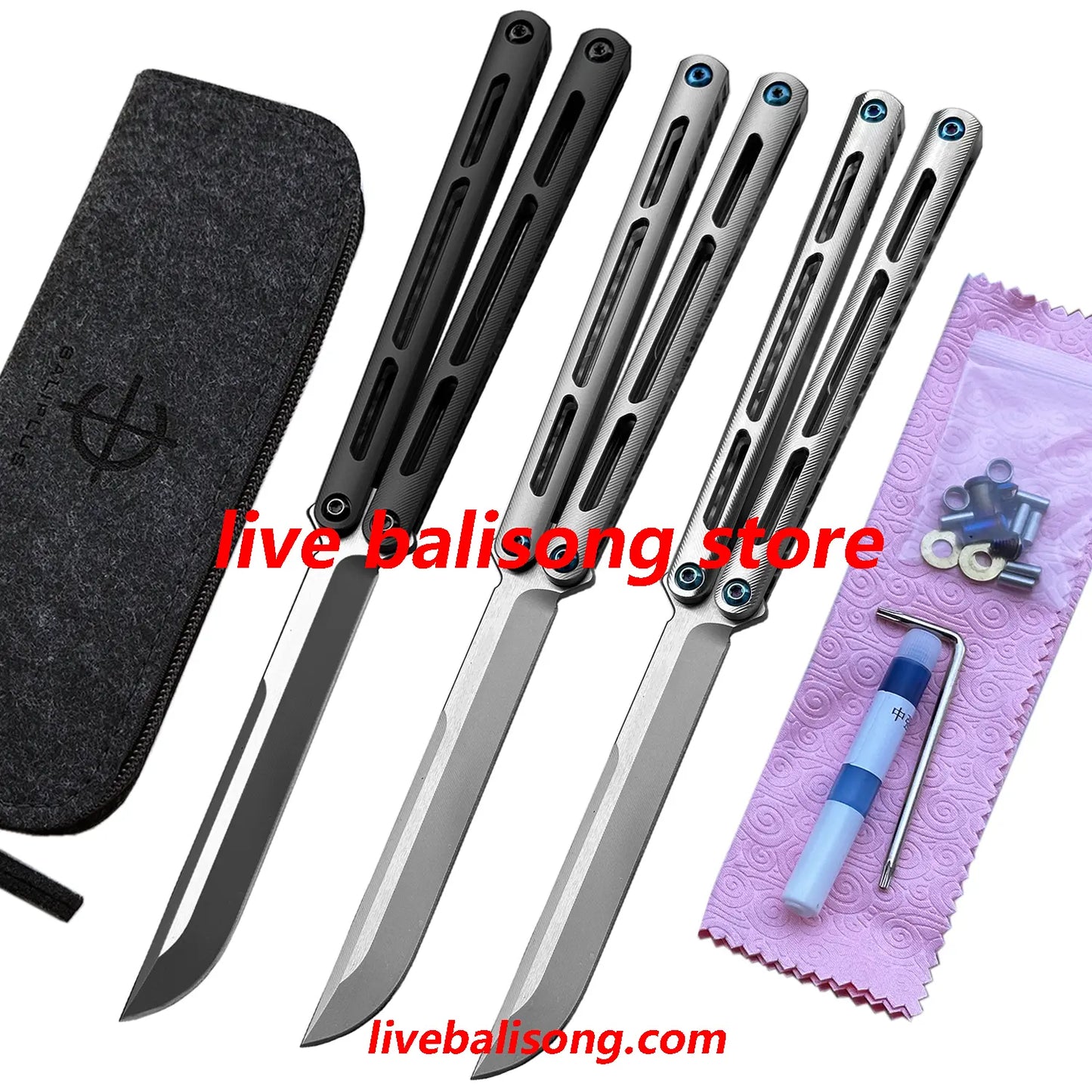 Baliplus Tsunami V4 Live Balisong Clone Bushings System livebalisong