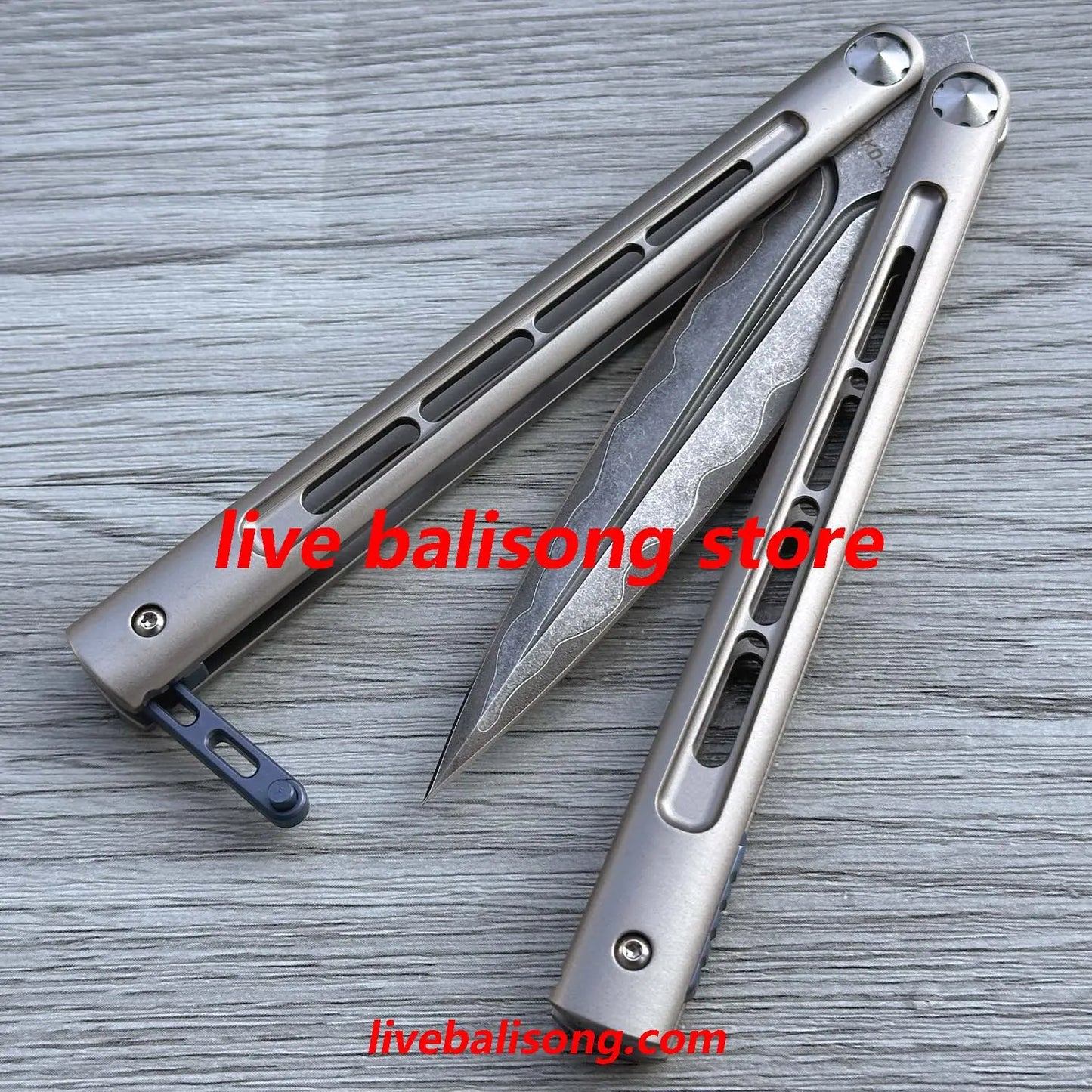 Growl Balisong CK Integralis II Clone Titanium handle livebalisong