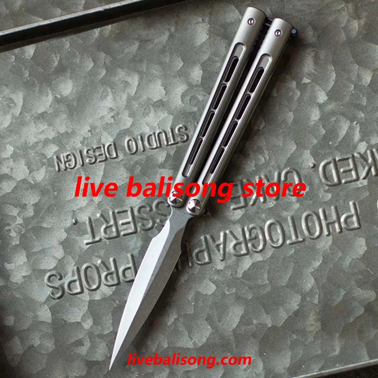 Growl Balisong CK Integralis II Clone Titanium handle livebalisong