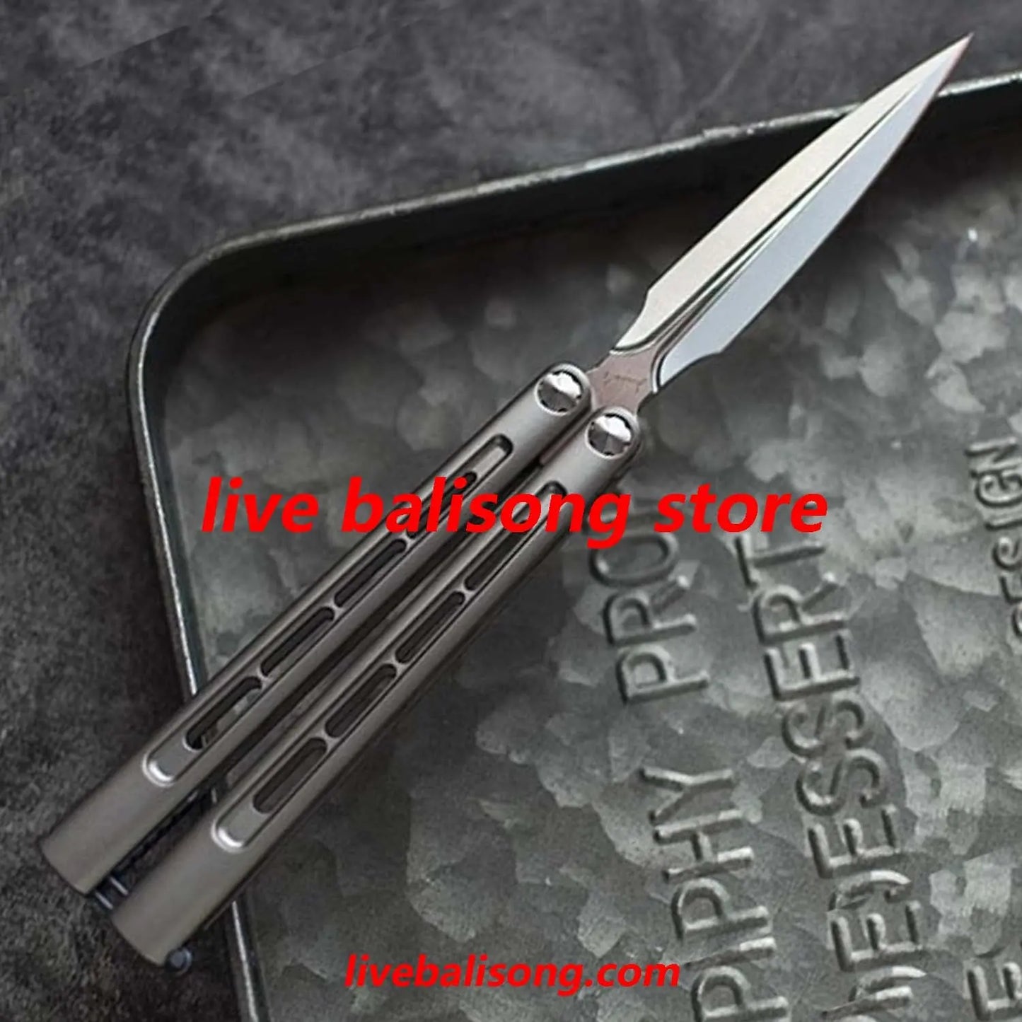 Growl Balisong CK Integralis II Clone Titanium handle livebalisong