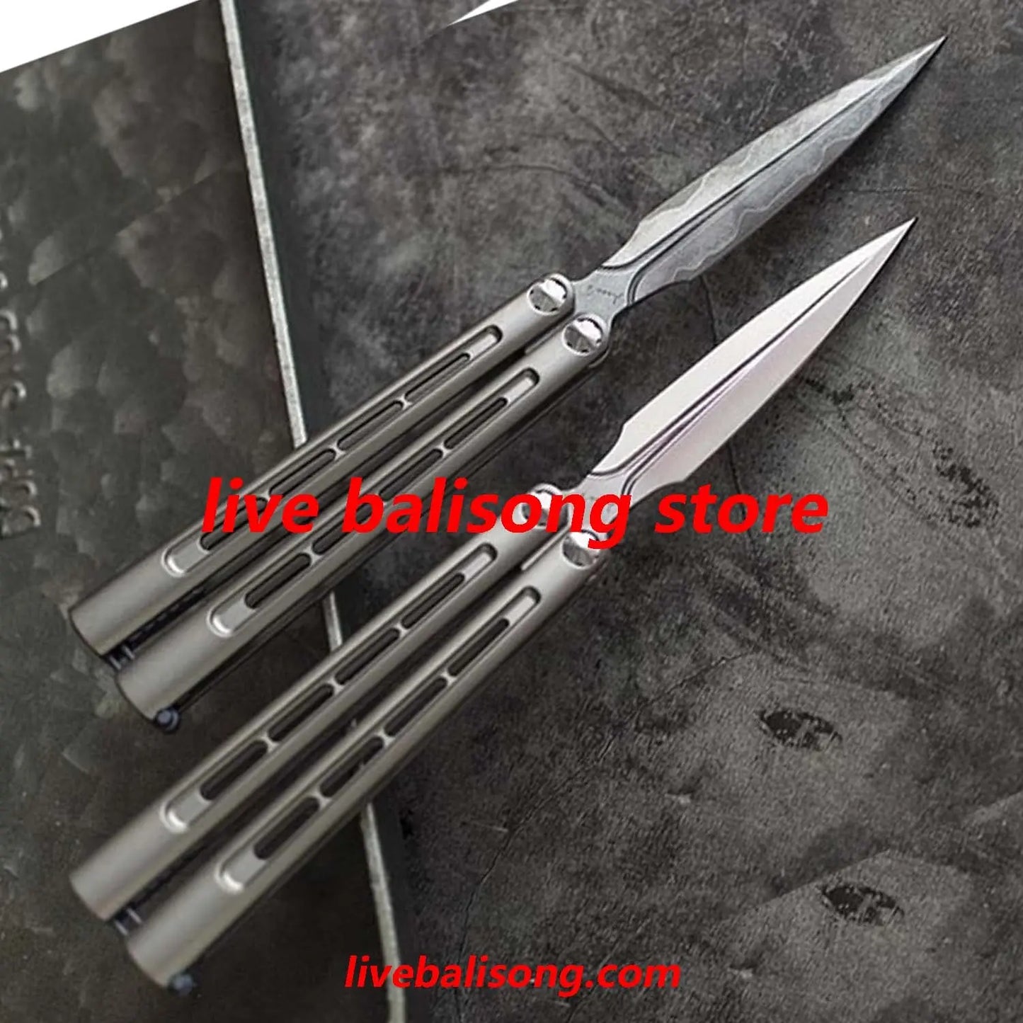 Growl Balisong CK Integralis II Clone Titanium handle livebalisong