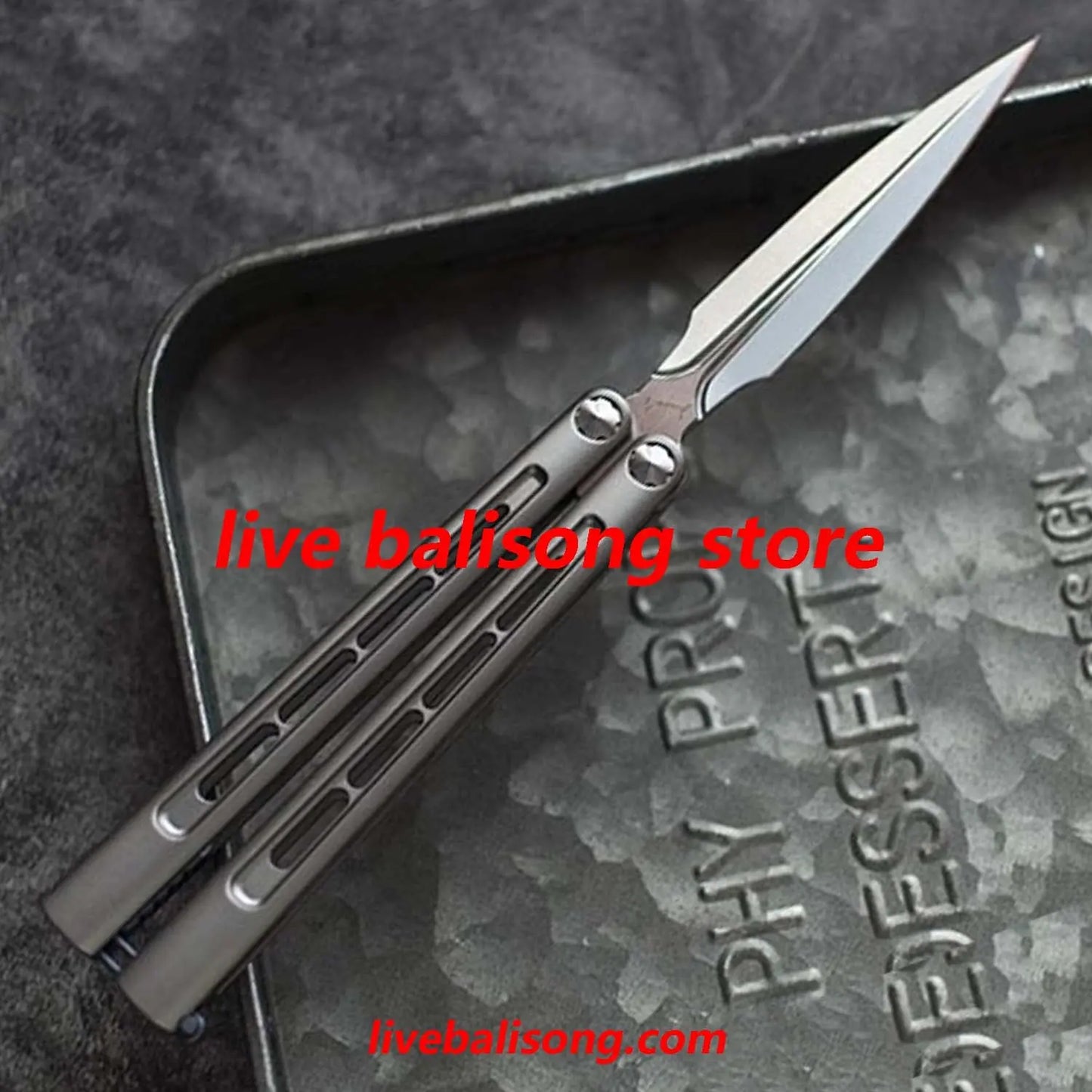 Growl Balisong CK Integralis II Clone Titanium handle livebalisong