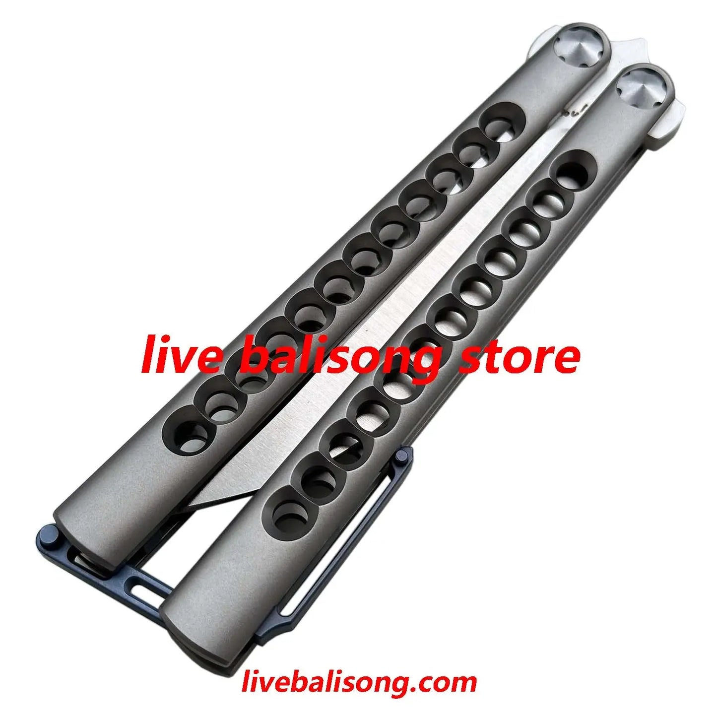 Growl Smallpox Mini Titanium Balisong Sandwich Handle livebalisong