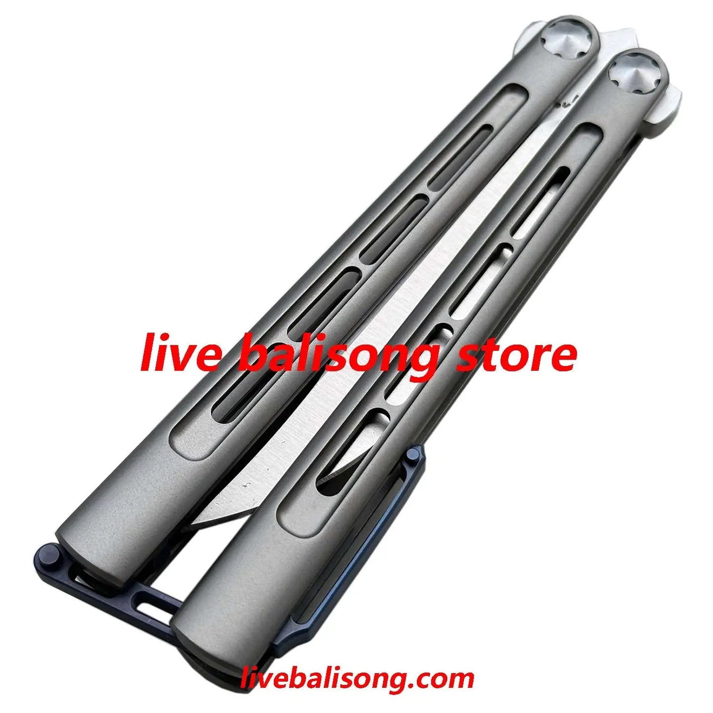 Growl Smallpox Mini Titanium Balisong Sandwich Handle livebalisong