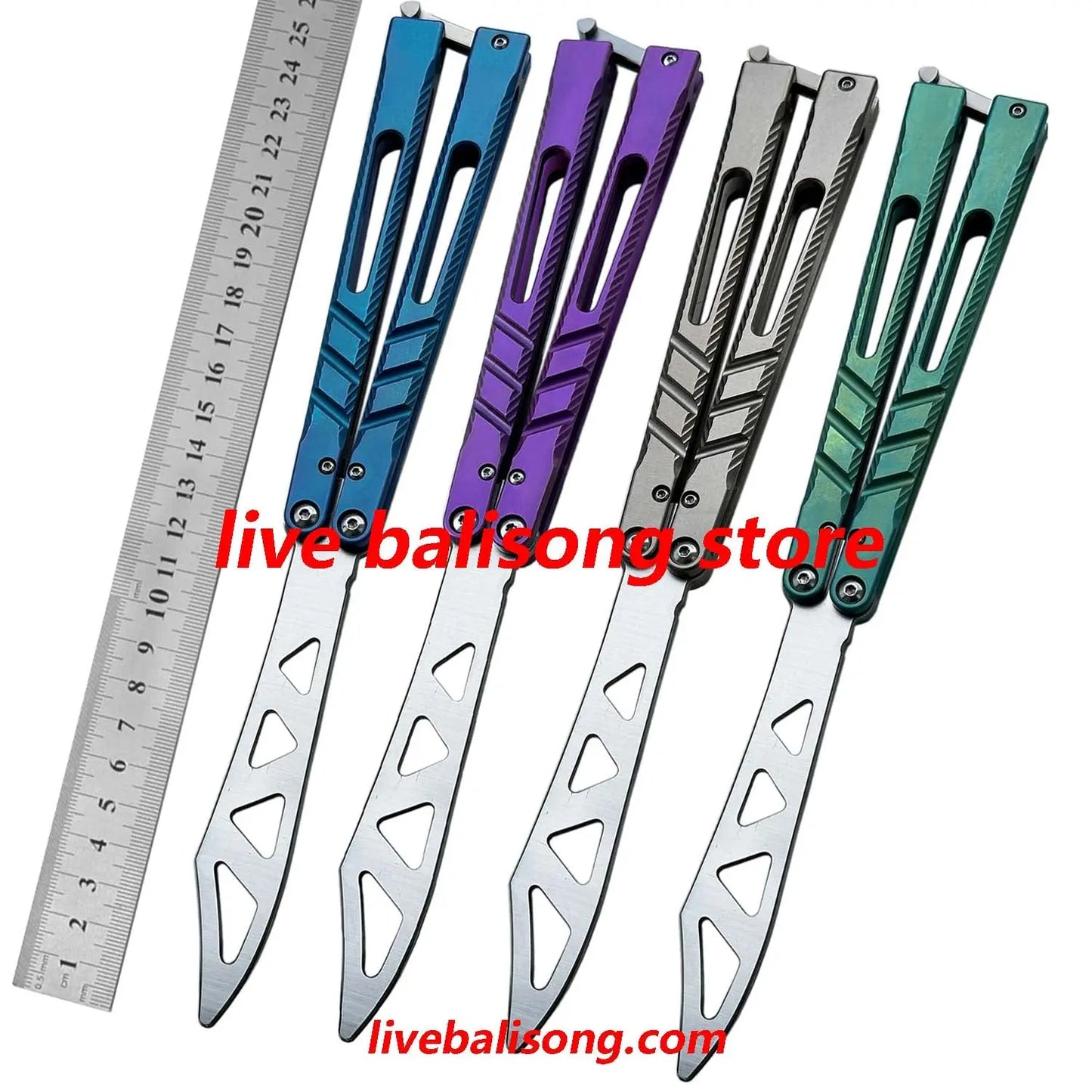 New Theone CHAB V2 Channel Alpha Beast Balisong Clone Titanium Handle livebalisong