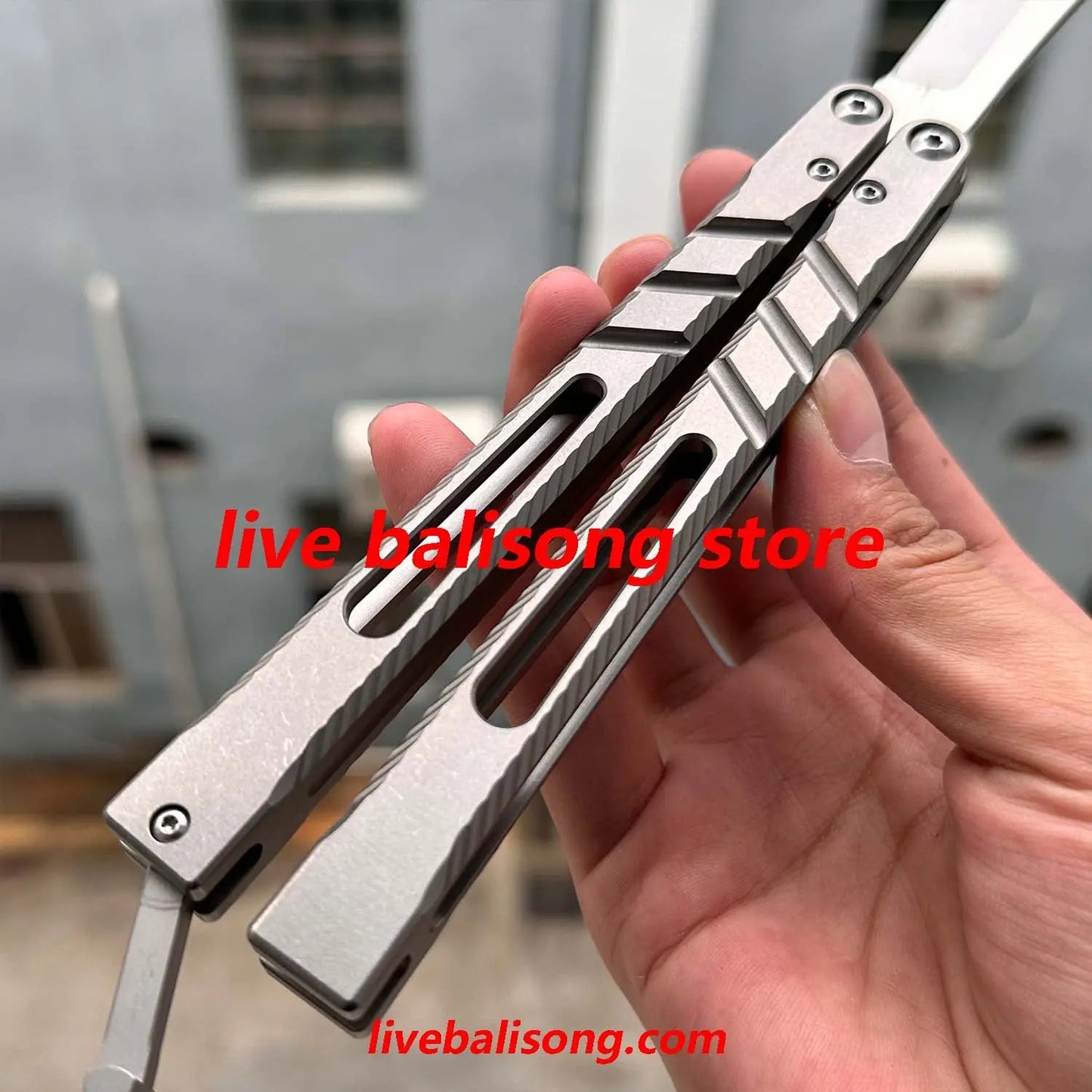 New Theone CHAB V2 Channel Alpha Beast Balisong Clone Titanium Handle livebalisong
