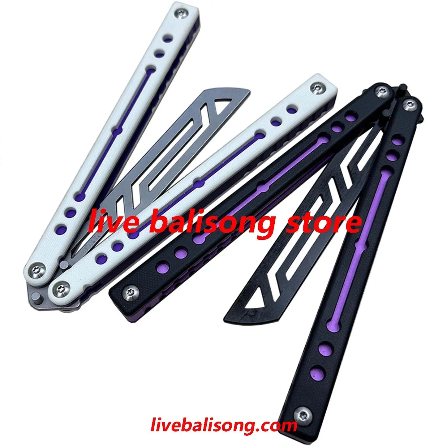 TOUCH TIMES Nautilus V2 Balisong Trainer Clone G10+6061 Aluminum Handle livebalisong