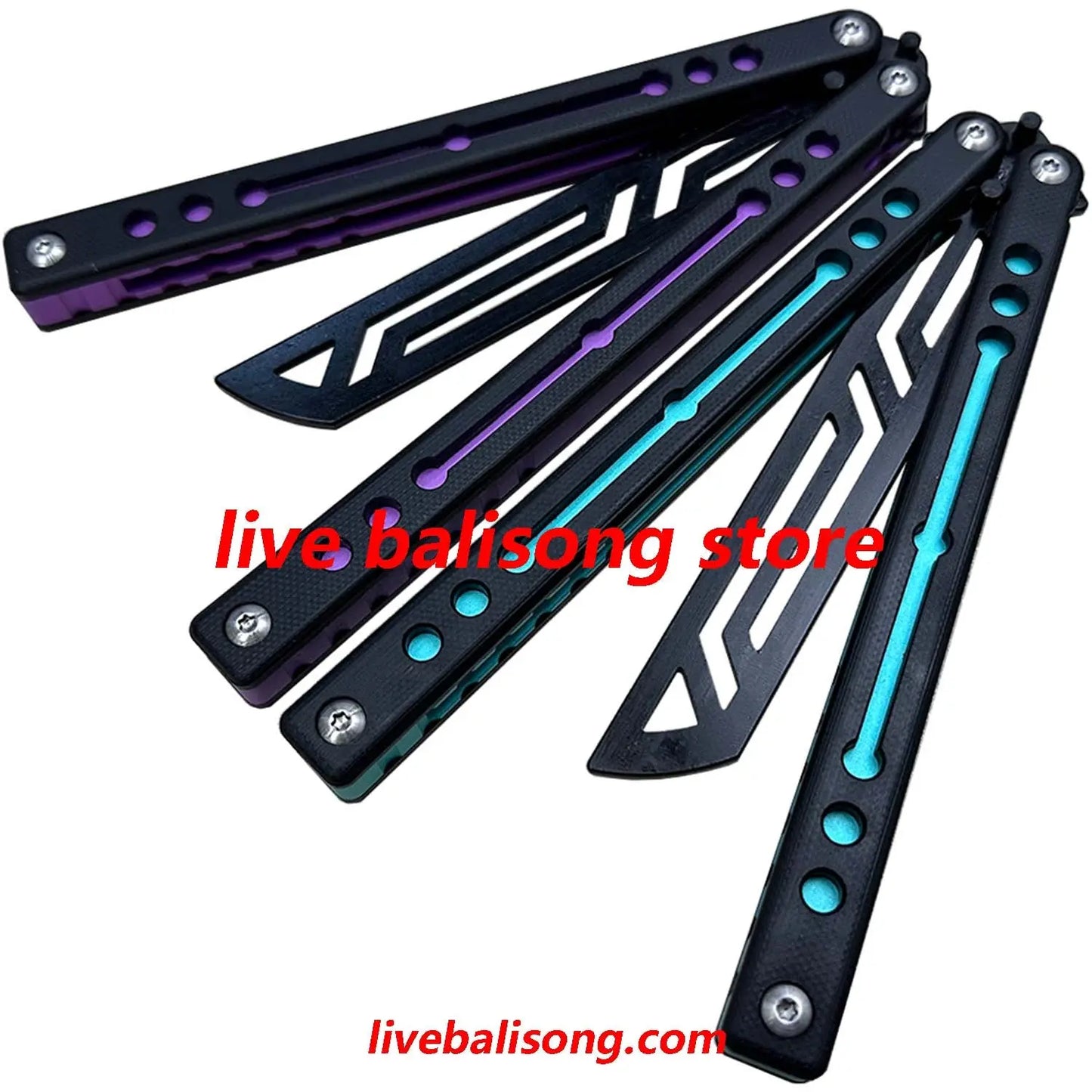 TOUCH TIMES Nautilus V2 Balisong Trainer Clone G10+6061 Aluminum Handle livebalisong