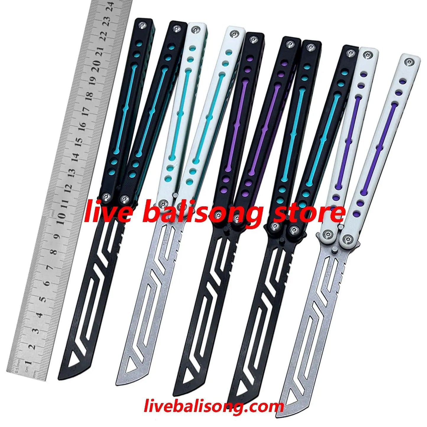 TOUCH TIMES Nautilus V2 Balisong Trainer Clone G10+6061 Aluminum Handle livebalisong