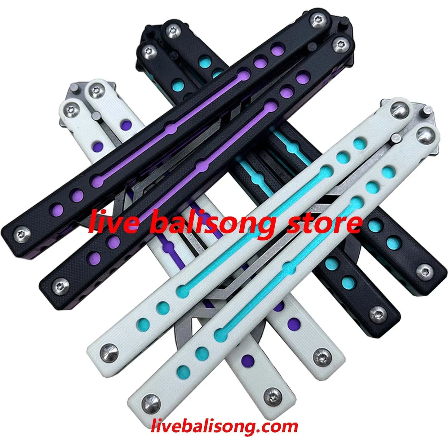 TOUCH TIMES Nautilus V2 Balisong Trainer Clone G10+6061 Aluminum Handle livebalisong