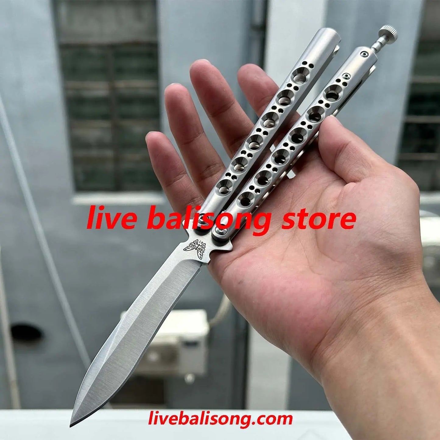 Theone Benchmade BM41 Balisong Clone Titanium Handle livebalisong