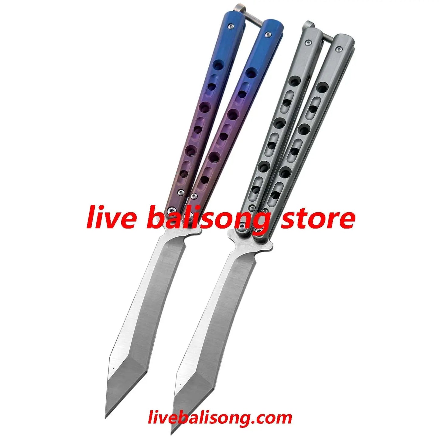 Theone Benchmade BM67 Balisong Clone Titanium Handle livebalisong