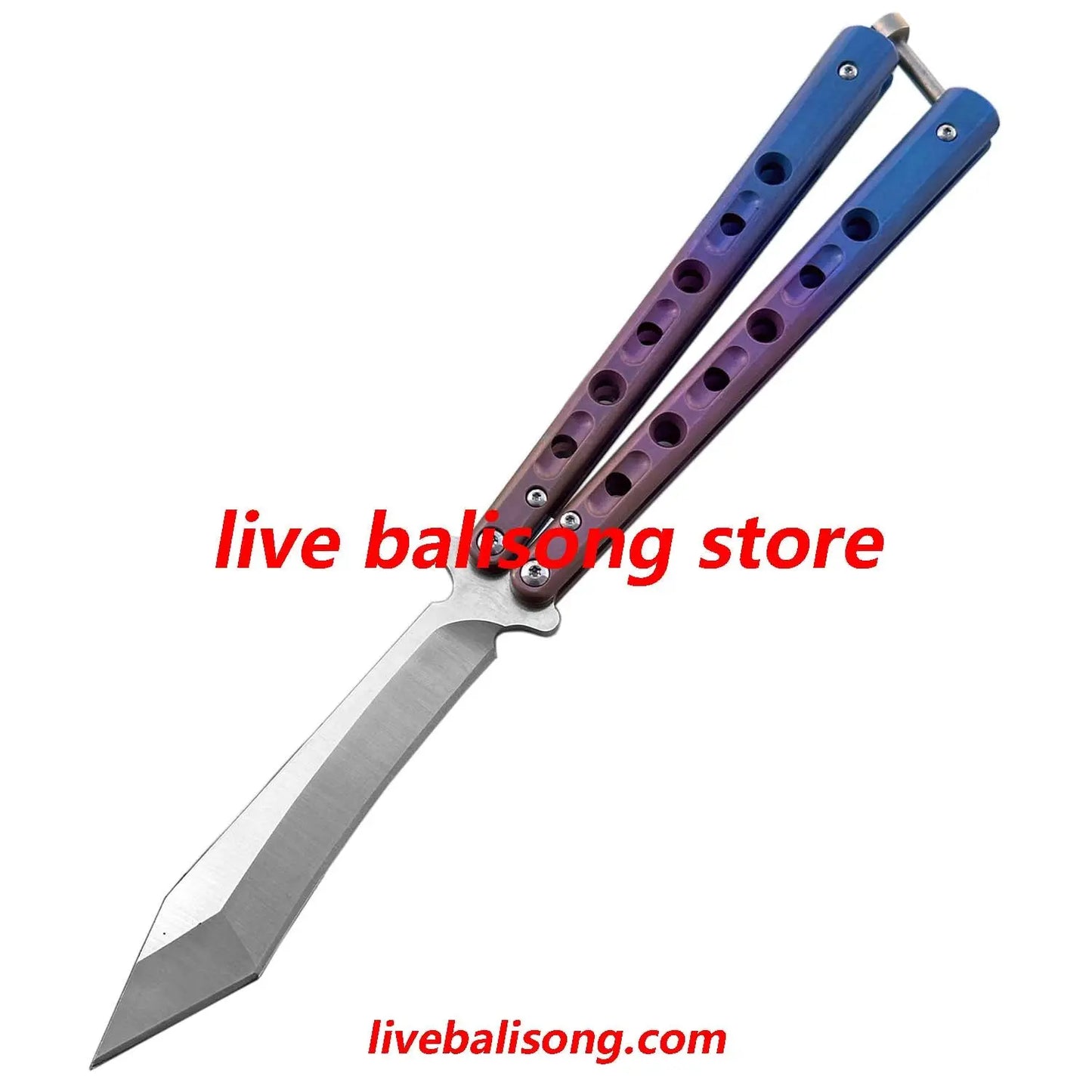 Theone Benchmade BM67 Balisong Clone Titanium Handle livebalisong