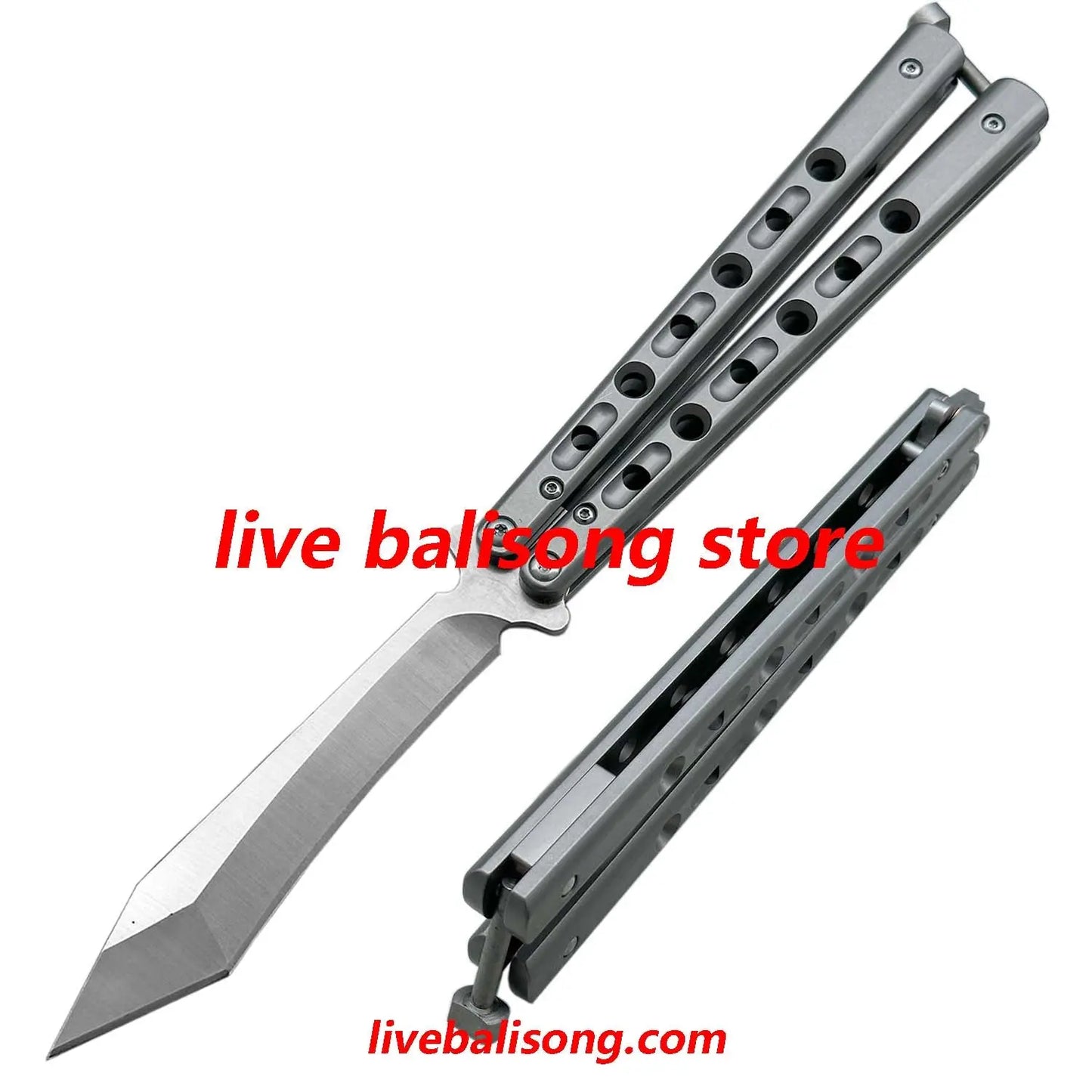 Theone Benchmade BM67 Balisong Clone Titanium Handle livebalisong